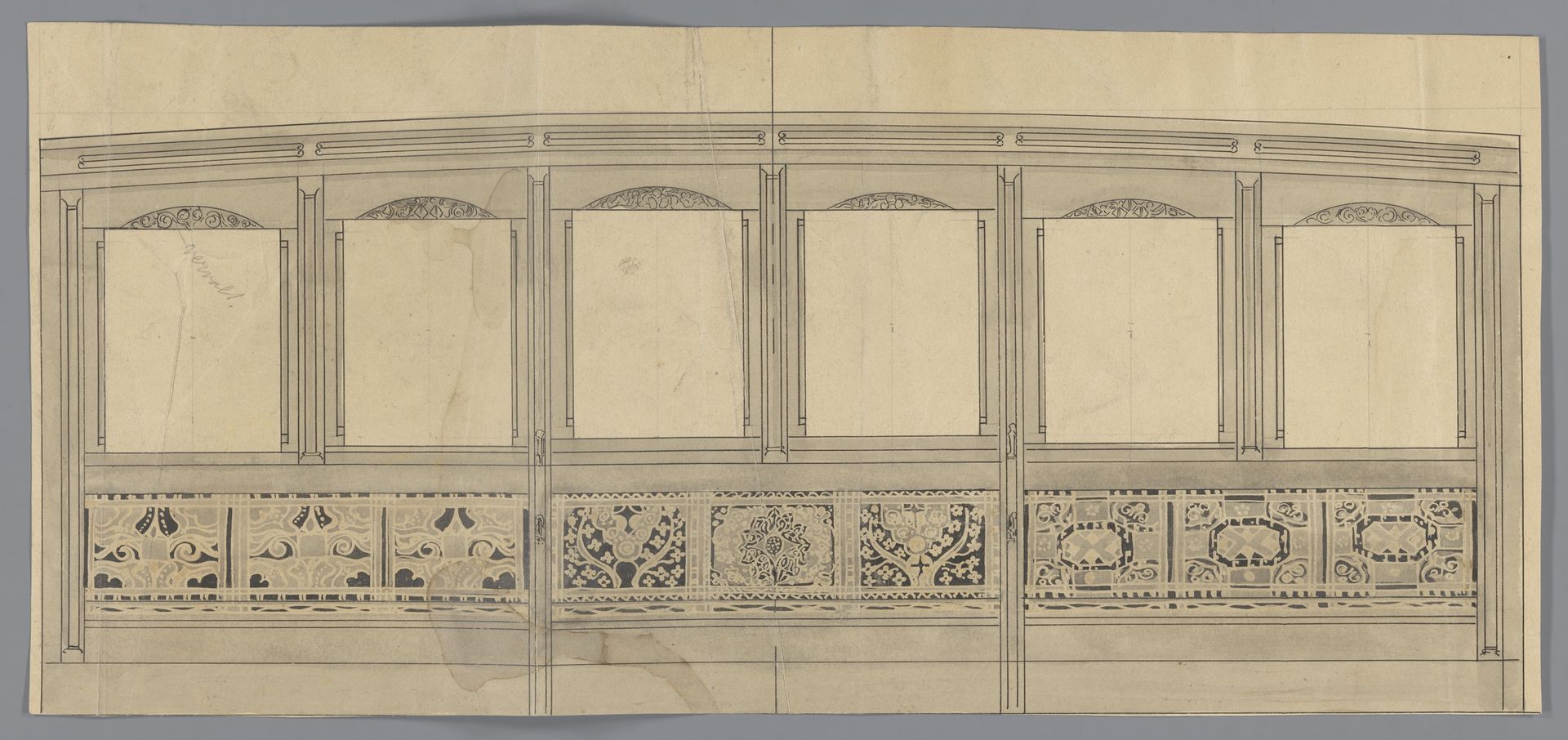 Ontwerp voor de kinderkamer op de S.S. Prinses Juliana by Carel Adolph Lion Cachet