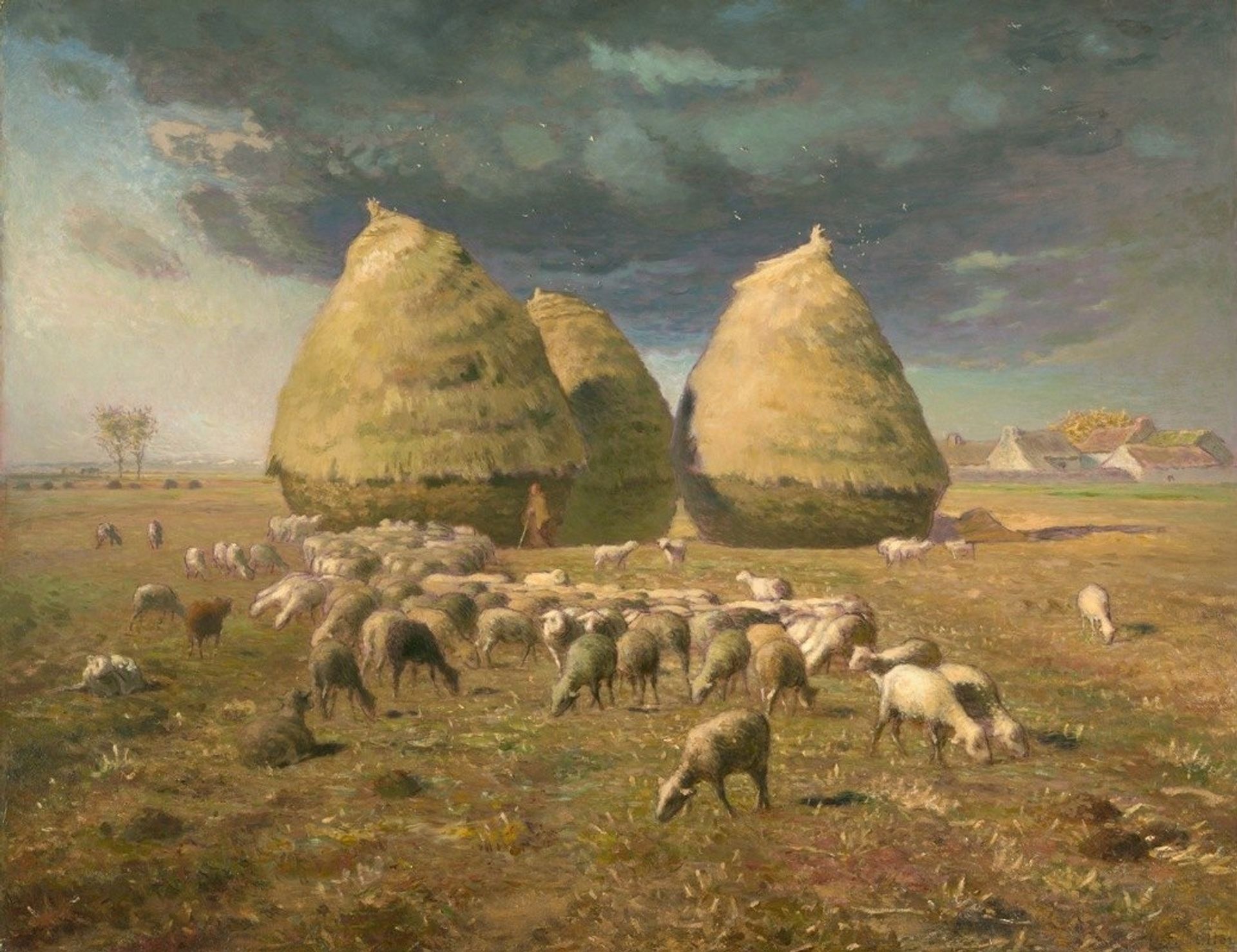 Haystacks; Autumn by Jean-François Millet