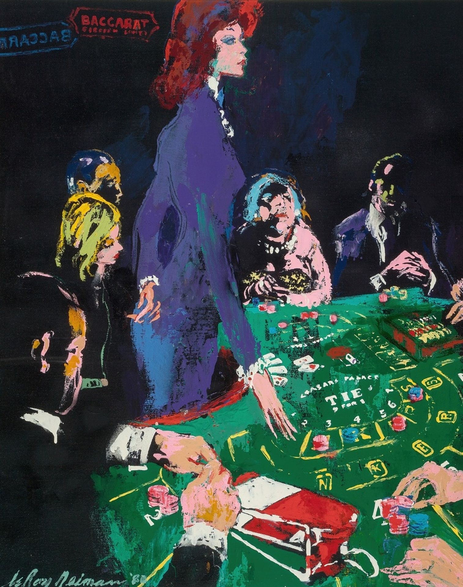Baccarat Dealer by LeRoy Neiman