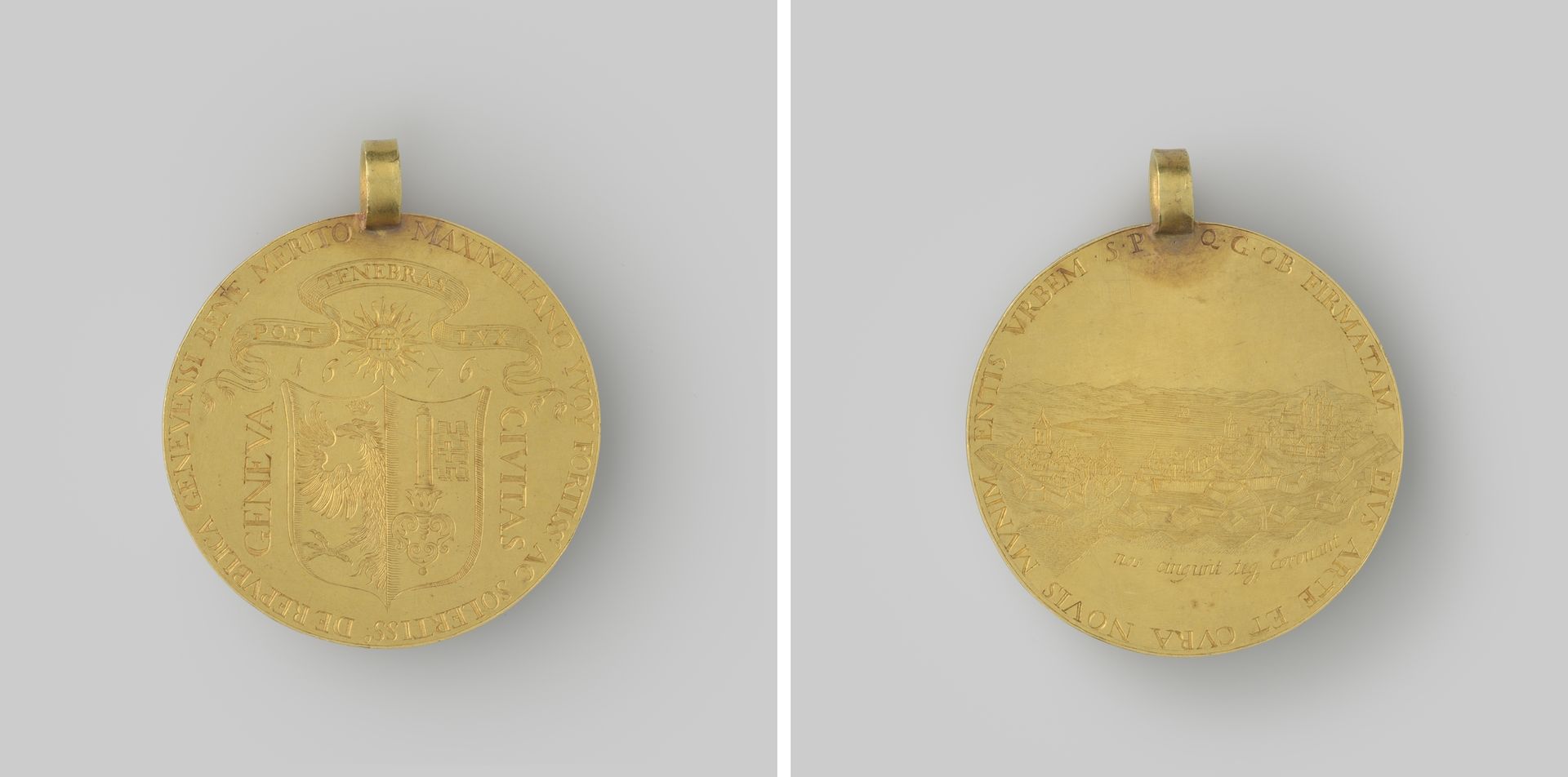 Honorary Medal of the City of Geneva for the Dutch Fortress Builder Maximilian d’Yvoy by Anonymous