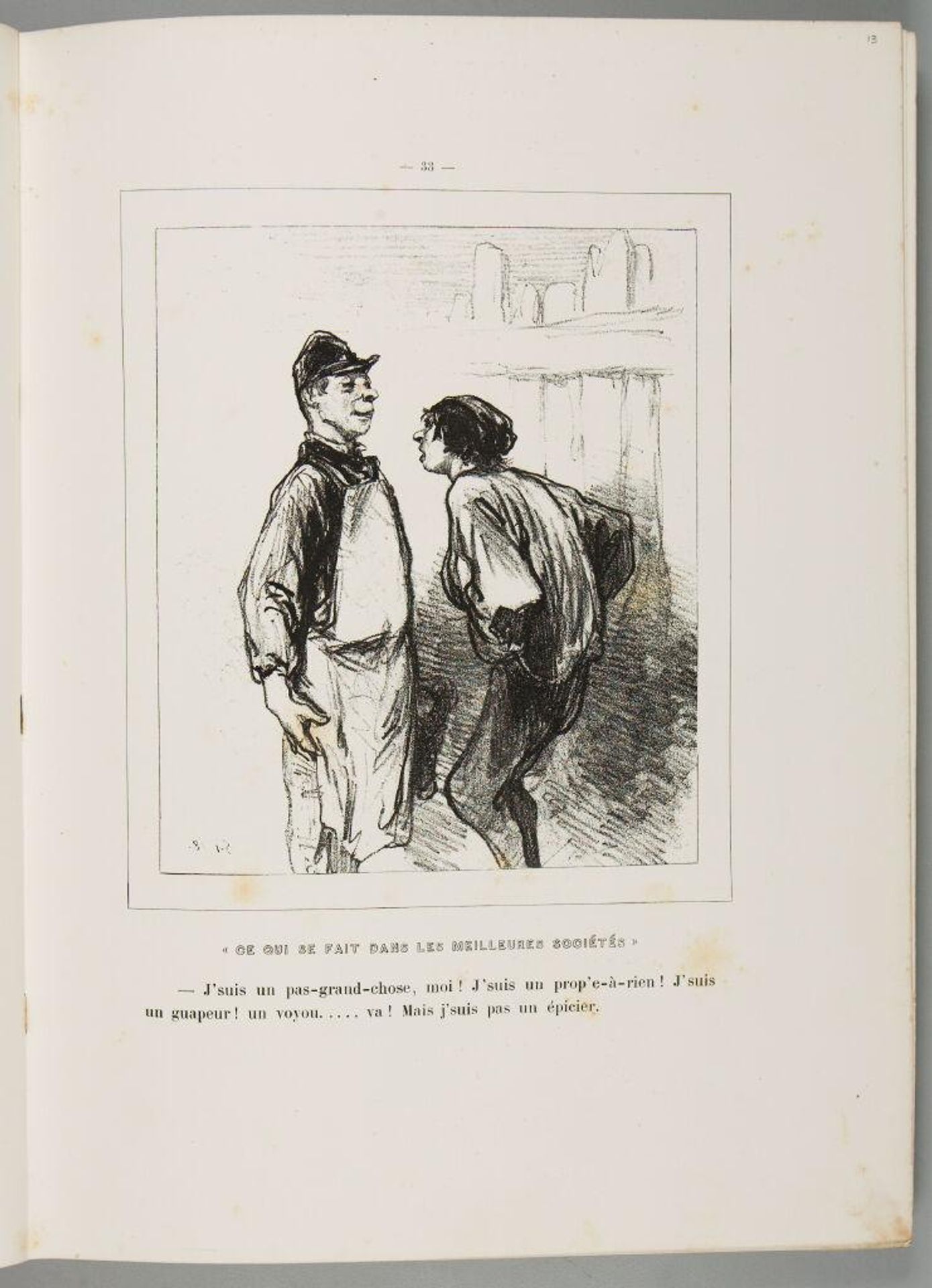 I'm such a little thing! I'm really a nothing! I'm a street urchin! ... But I'm not a Grocer., p. 33 by Paul Gavarni