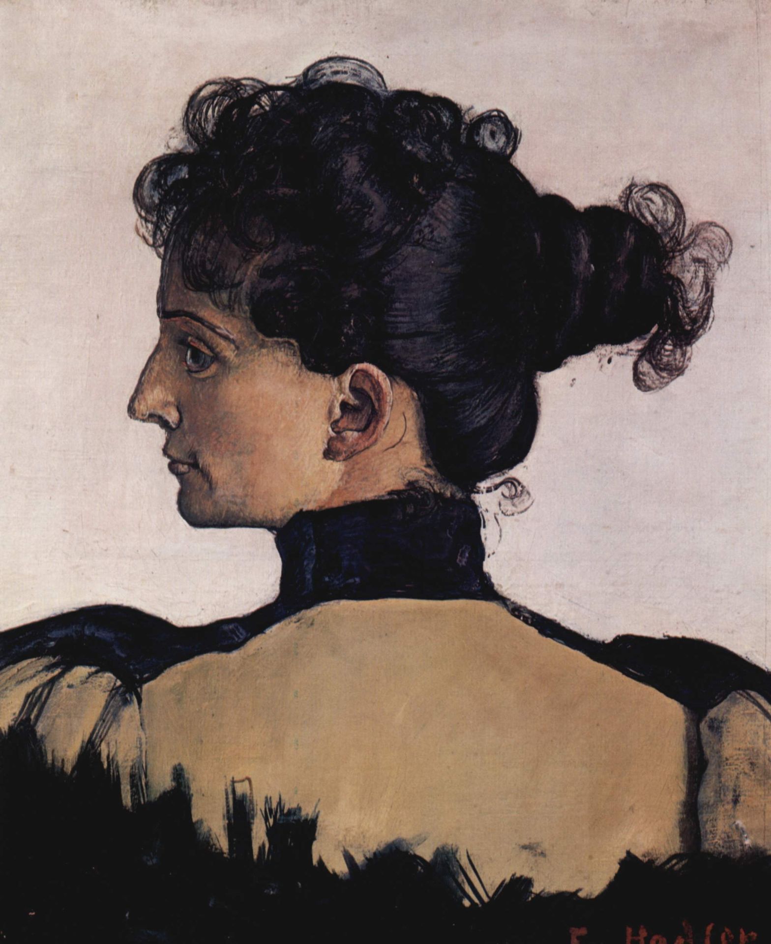 Portrait of Berthe Jacques, wife of the artist by Ferdinand Hodler