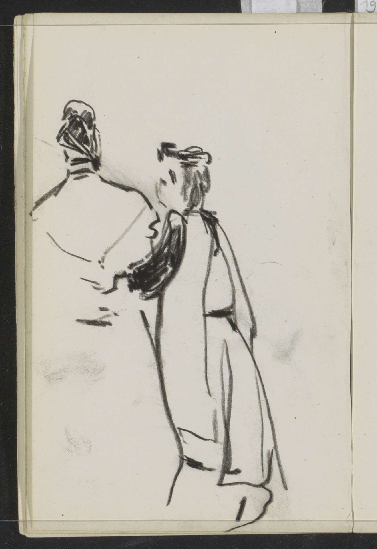 Arm in arm staand paar by Carel Adolph Lion Cachet
