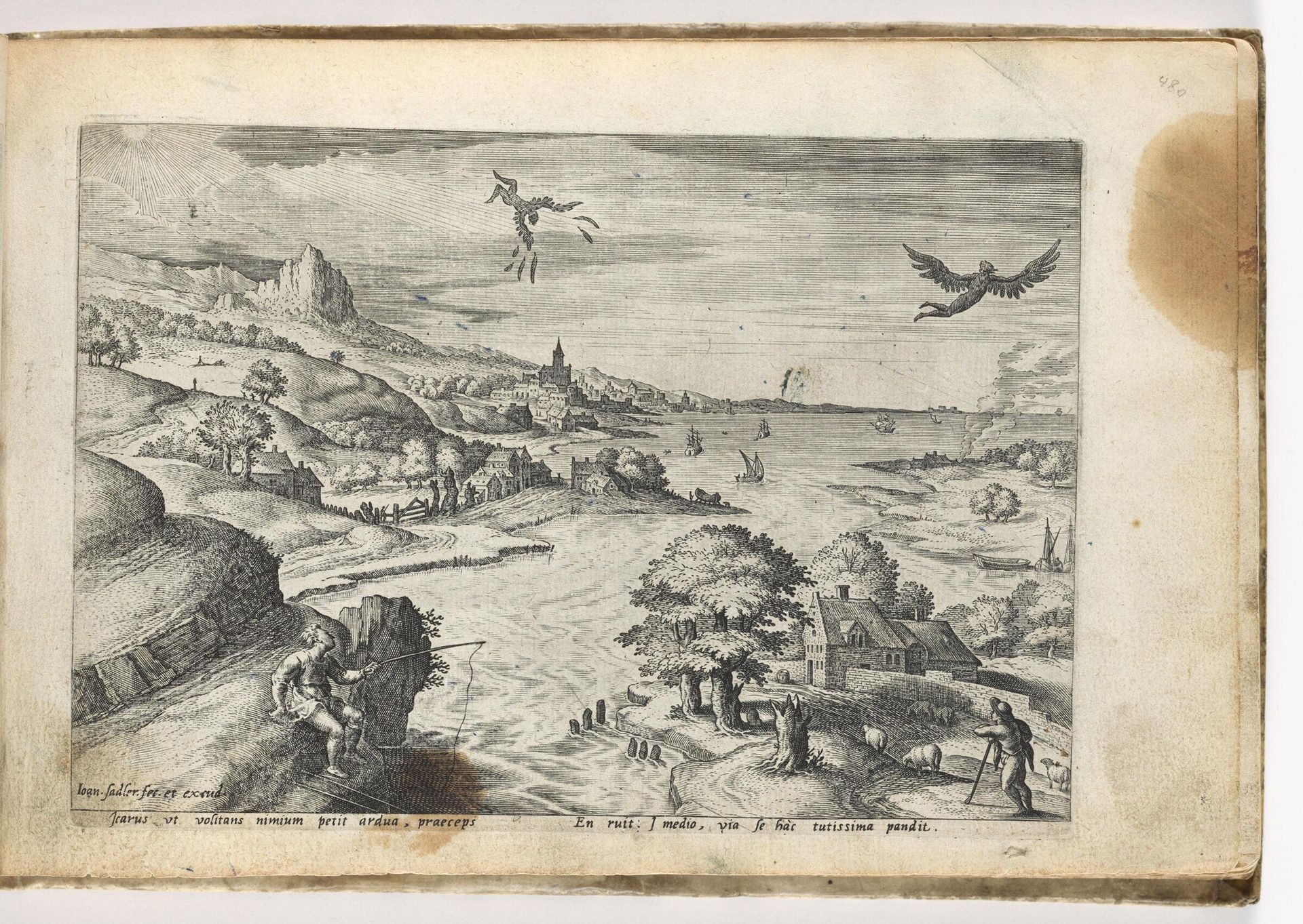 Fall of Icarus by Johann Sadeler I