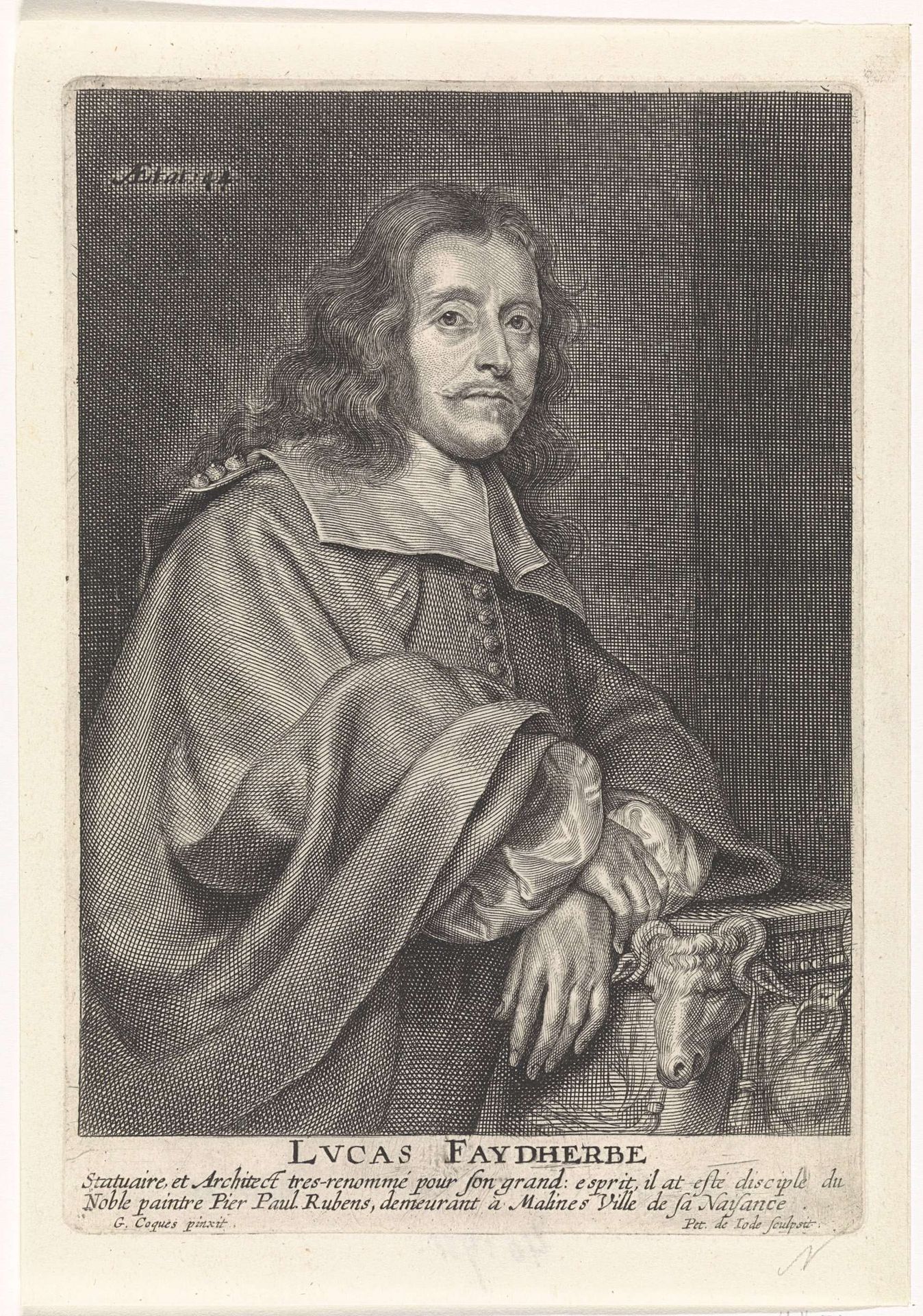 Portret van Lucas Faydherbe by Pieter de (II) Jode