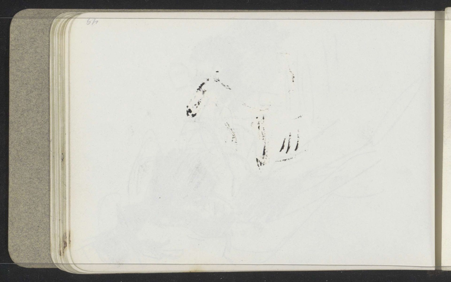 Abklatsch van de pentekening op blad 20 recto by Isaac Israels