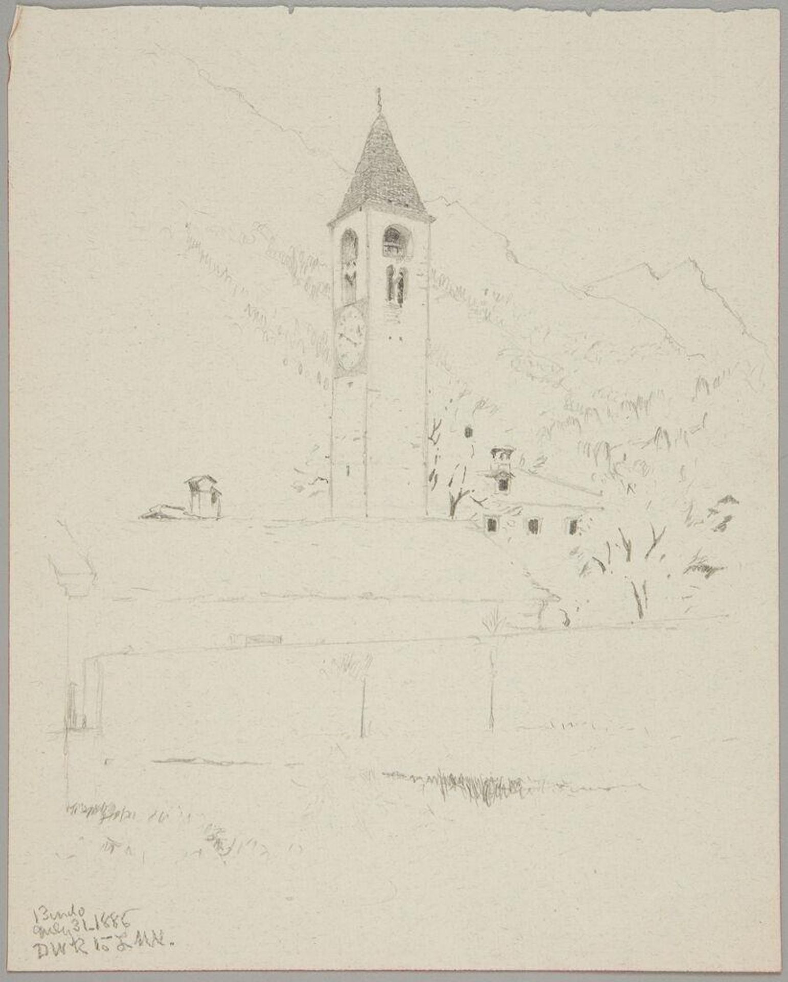 Clock Tower, Grisons, Switzerland by Denman Waldo Ross