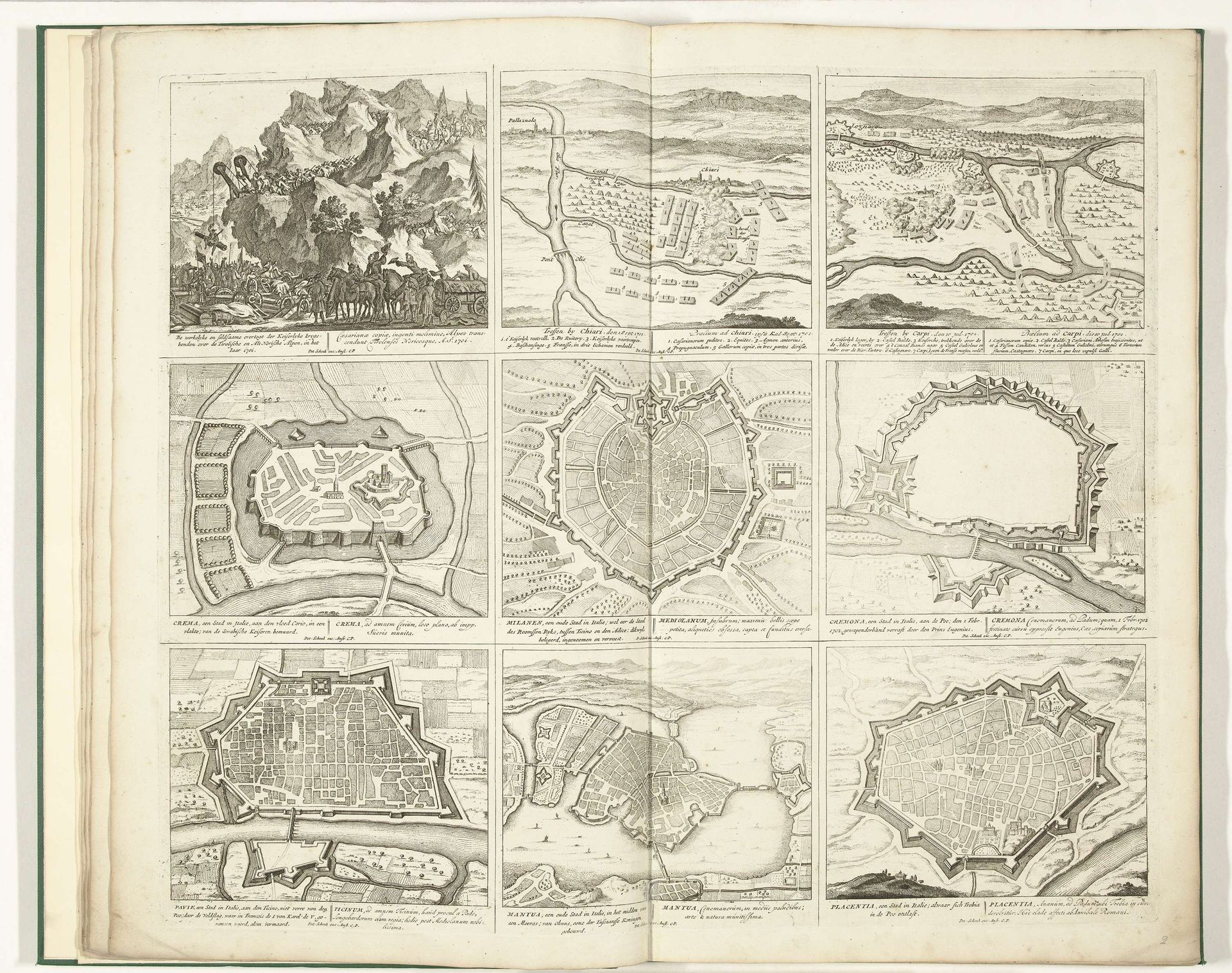 Schouwburg van den oorlog (blad II), 1701-1702 by Pieter Schenk
