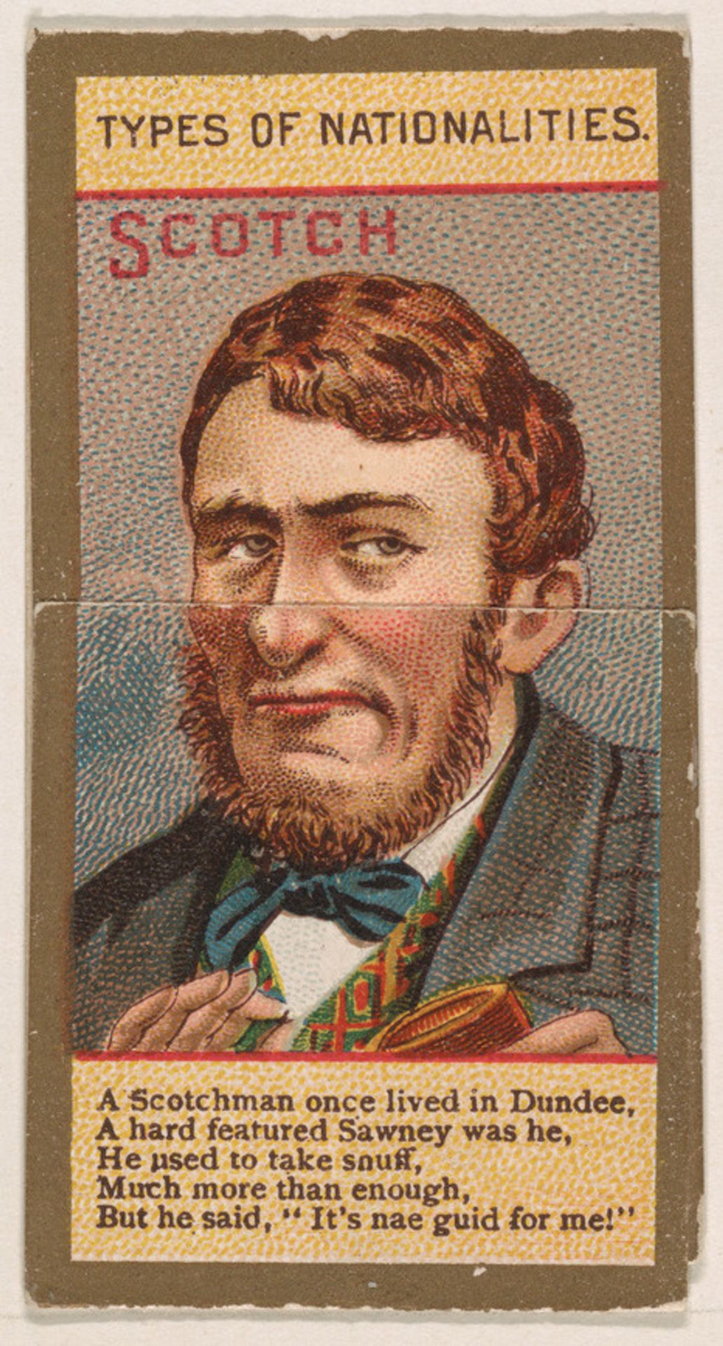 Scotch, from Types of Nationalities (N240) issued by Kinney Bros. by Kinney Brothers Tobacco Company