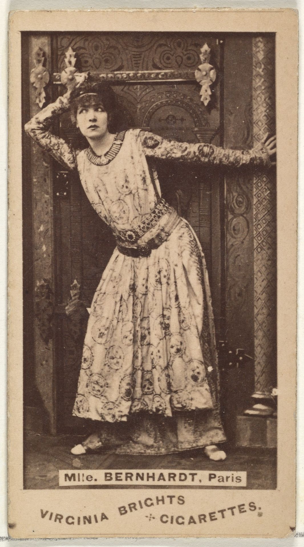 Mlle. Bernhardt, Paris, from the Actors and Actresses series (N45, Type 1) for Virginia Brights Cigarettes by Allen & Ginter