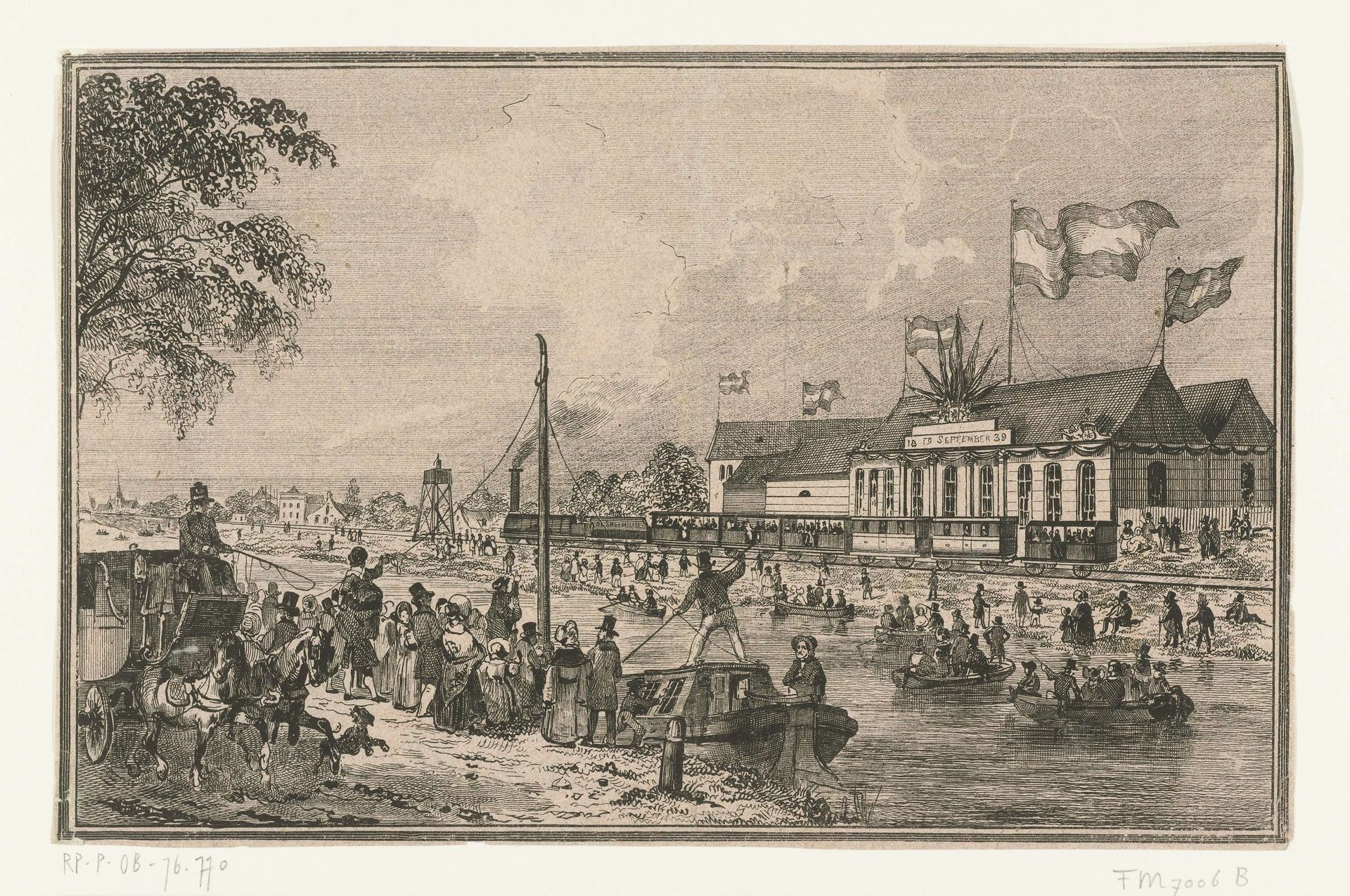 Inwijding van de spoorweg tussen Amsterdam en Haarlem, 19 september 1839 by Anonymous