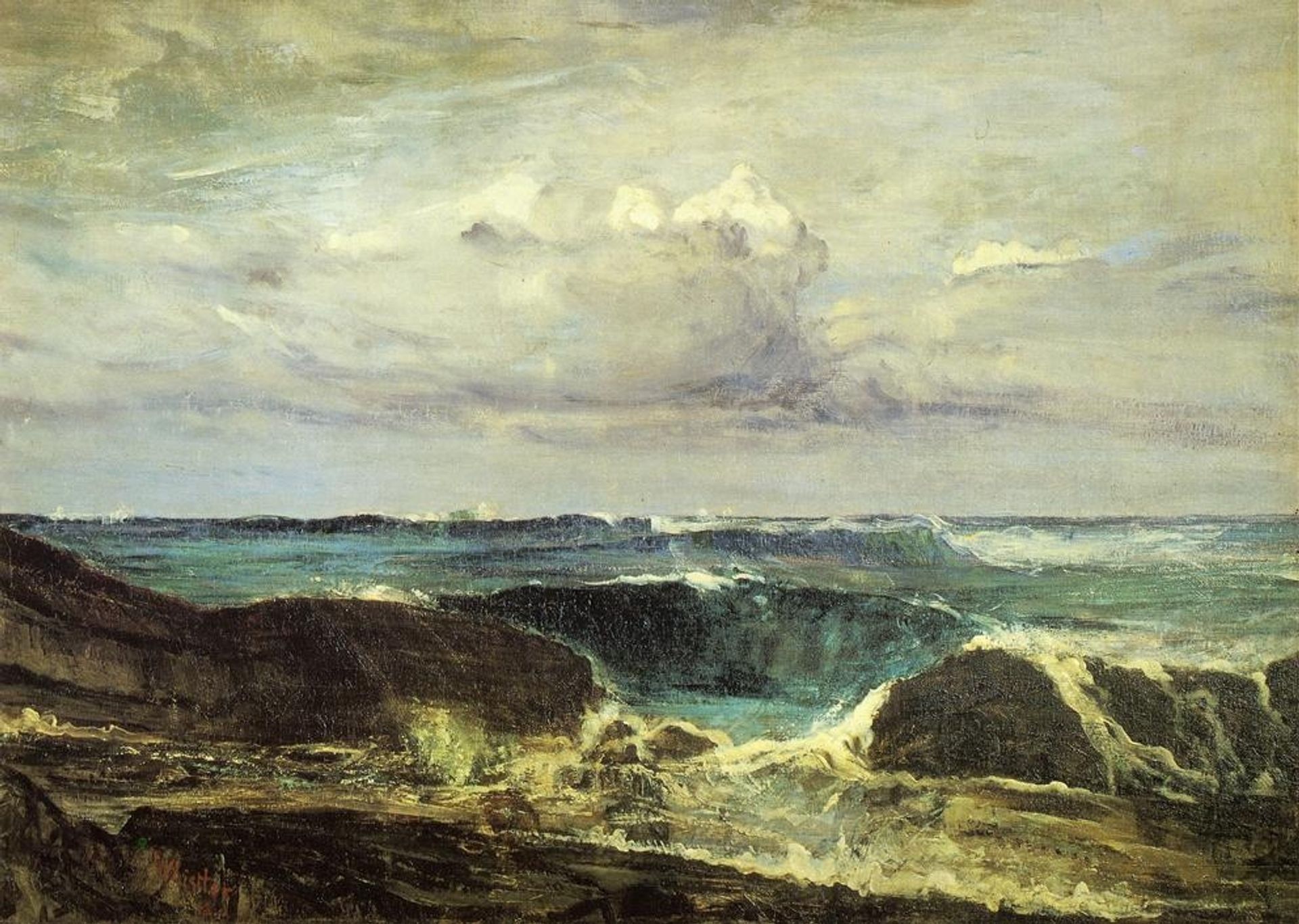 Blue and Silver - The Blue Wave Biarritz by James Abbott McNeill Whistler