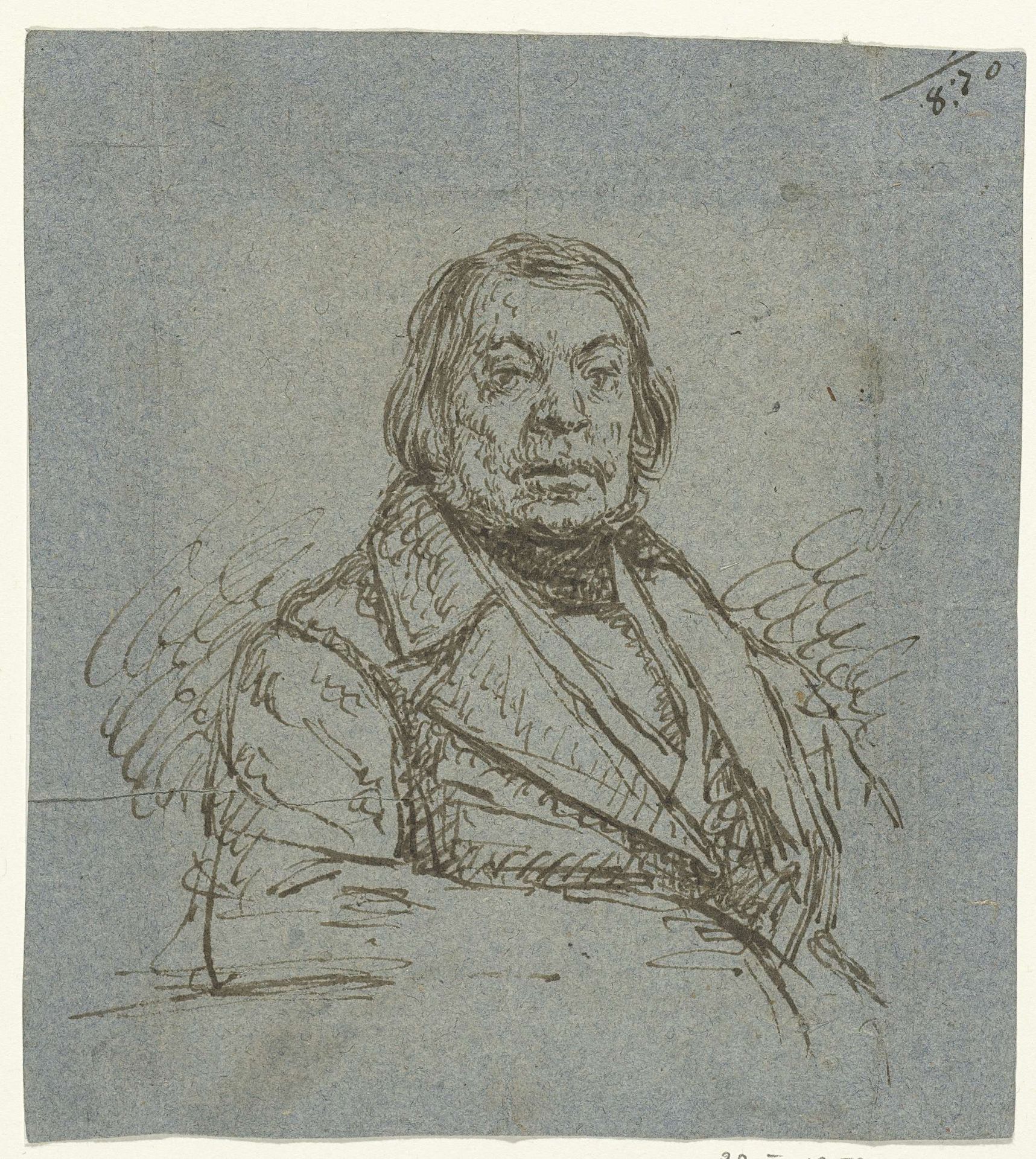 Portret van een oudere heer, zittend, naar rechts by Anonymous