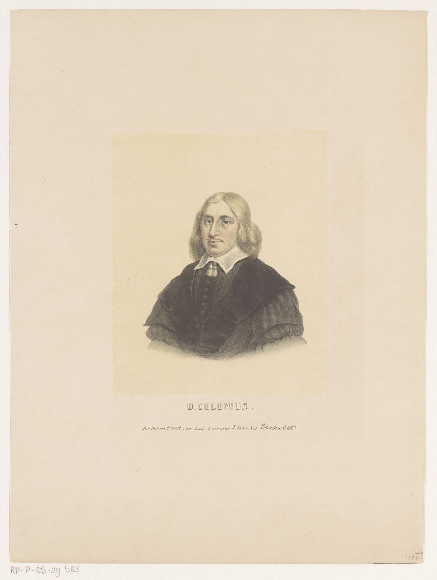 Portret van Daniel Coloniel de jongere by Leendert (I) Springer