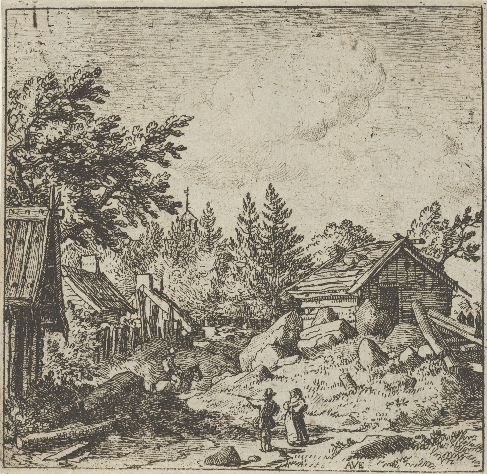 The Hamlet on the Montainous Ground by Allart van Everdingen