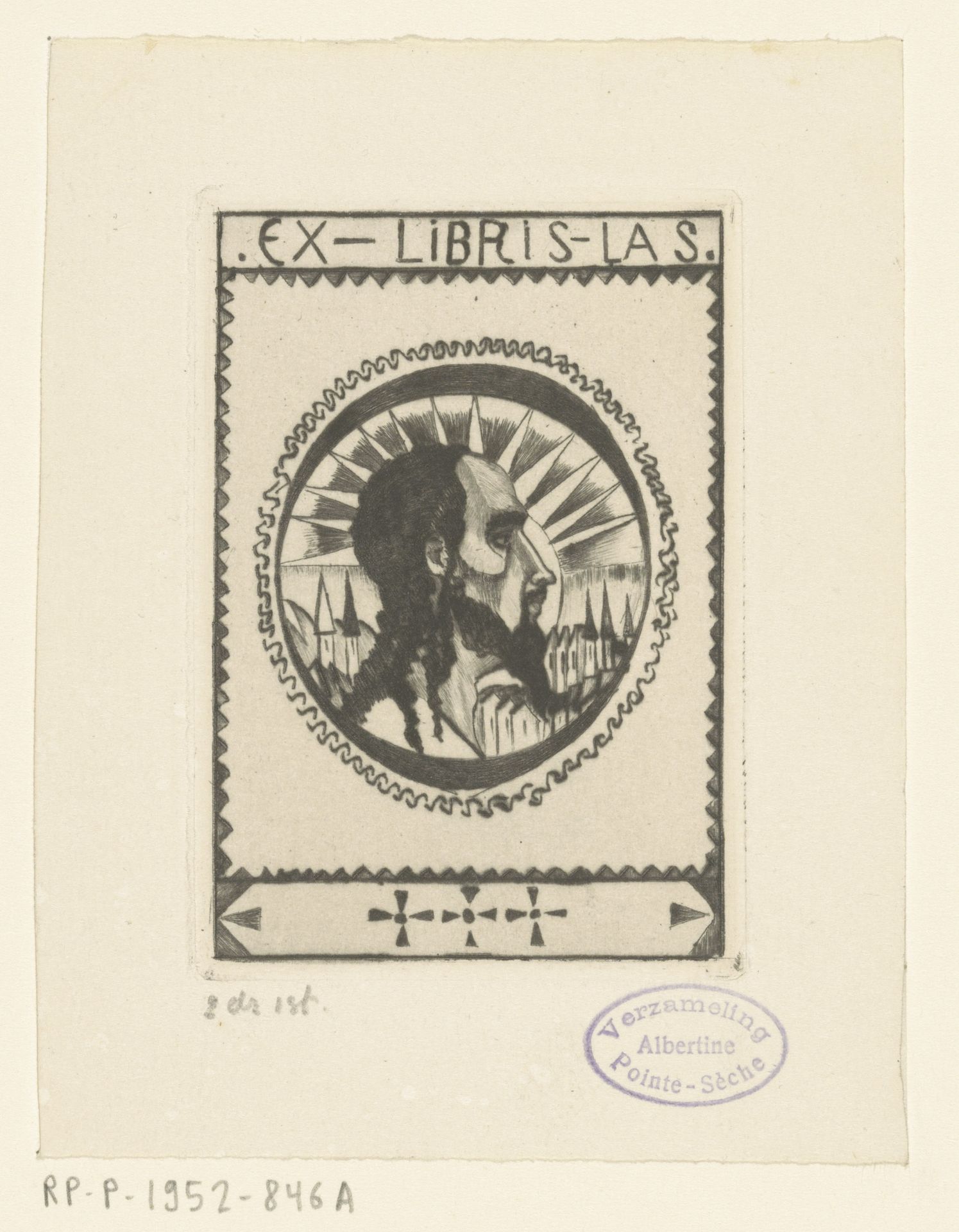 Ex libris van Lodewijk Schelfhout en Albertine van der Meulen by Lodewijk Schelfhout