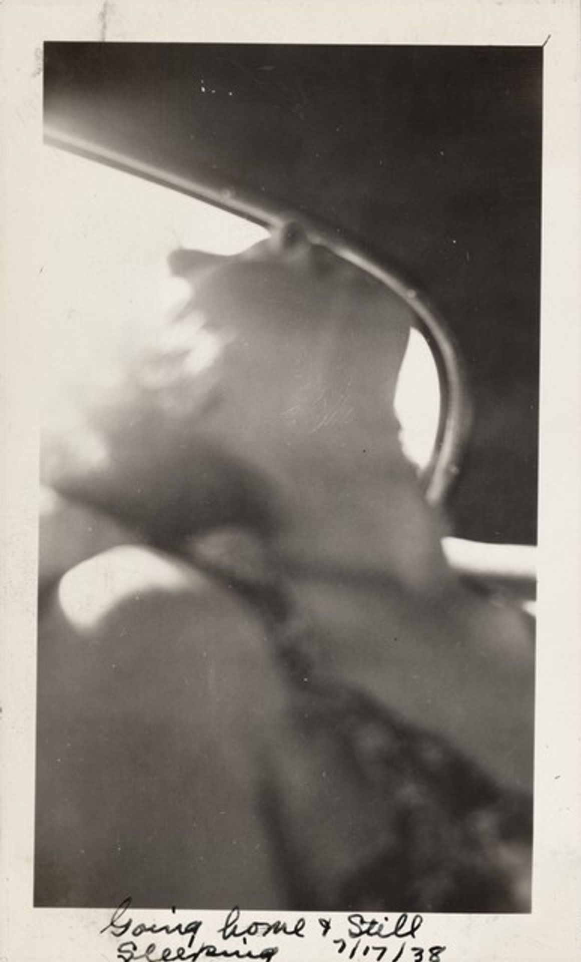 "Going home and still sleeping 7/17/38" by Anonymous