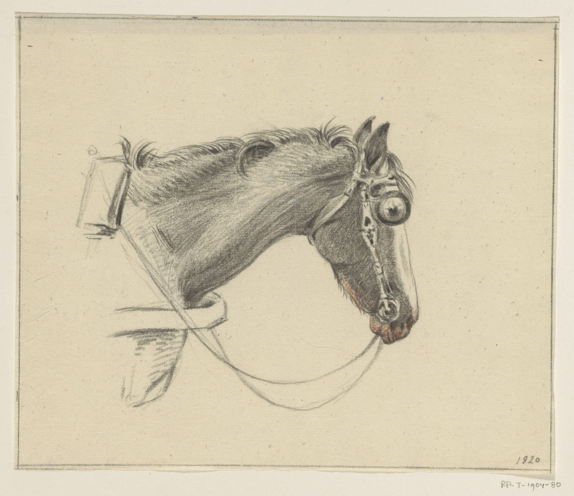 Hoofd van een paard, naar rechts by Jean Bernard