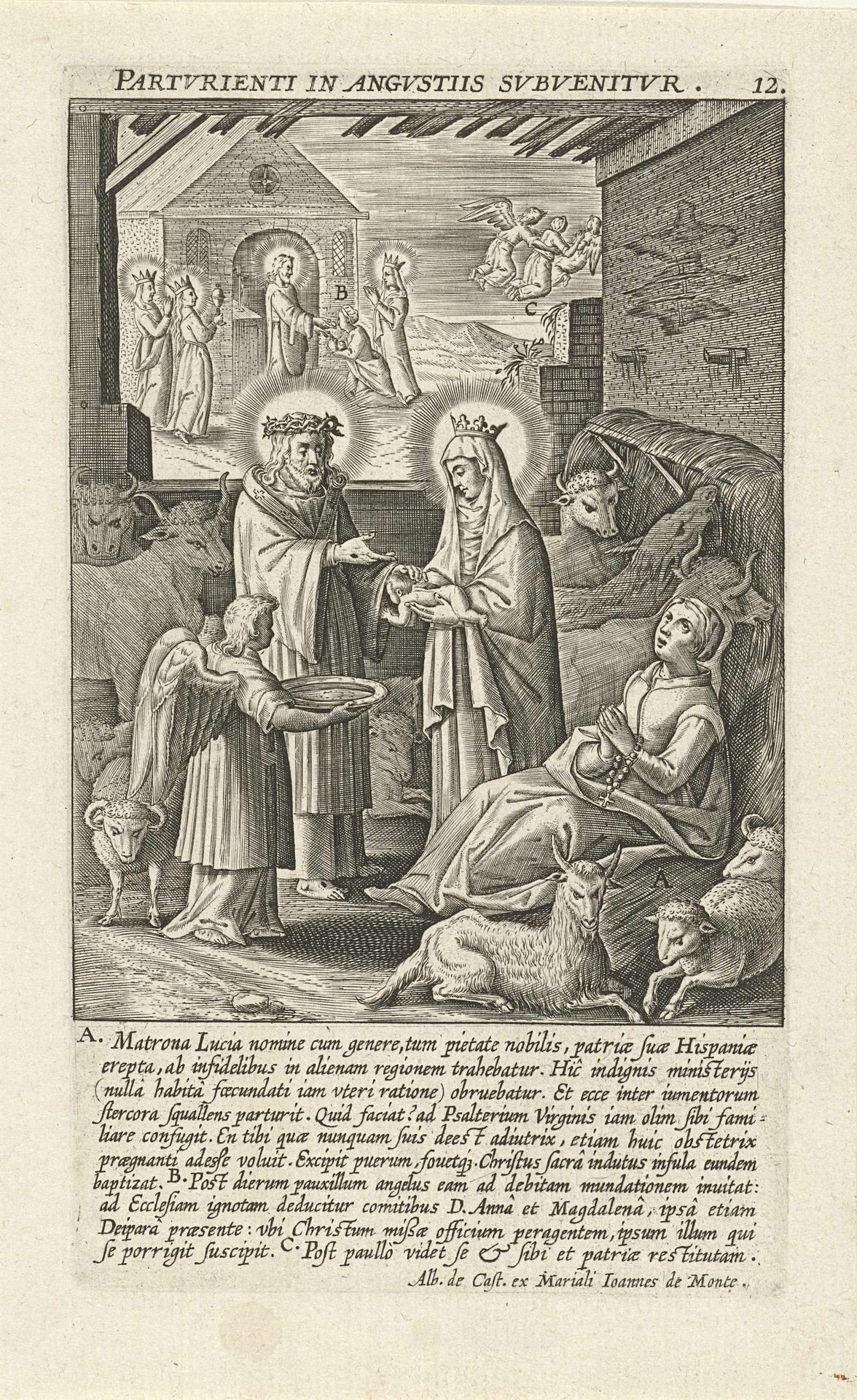 Mirakel van het doopsel in de stal by Theodoor Galle