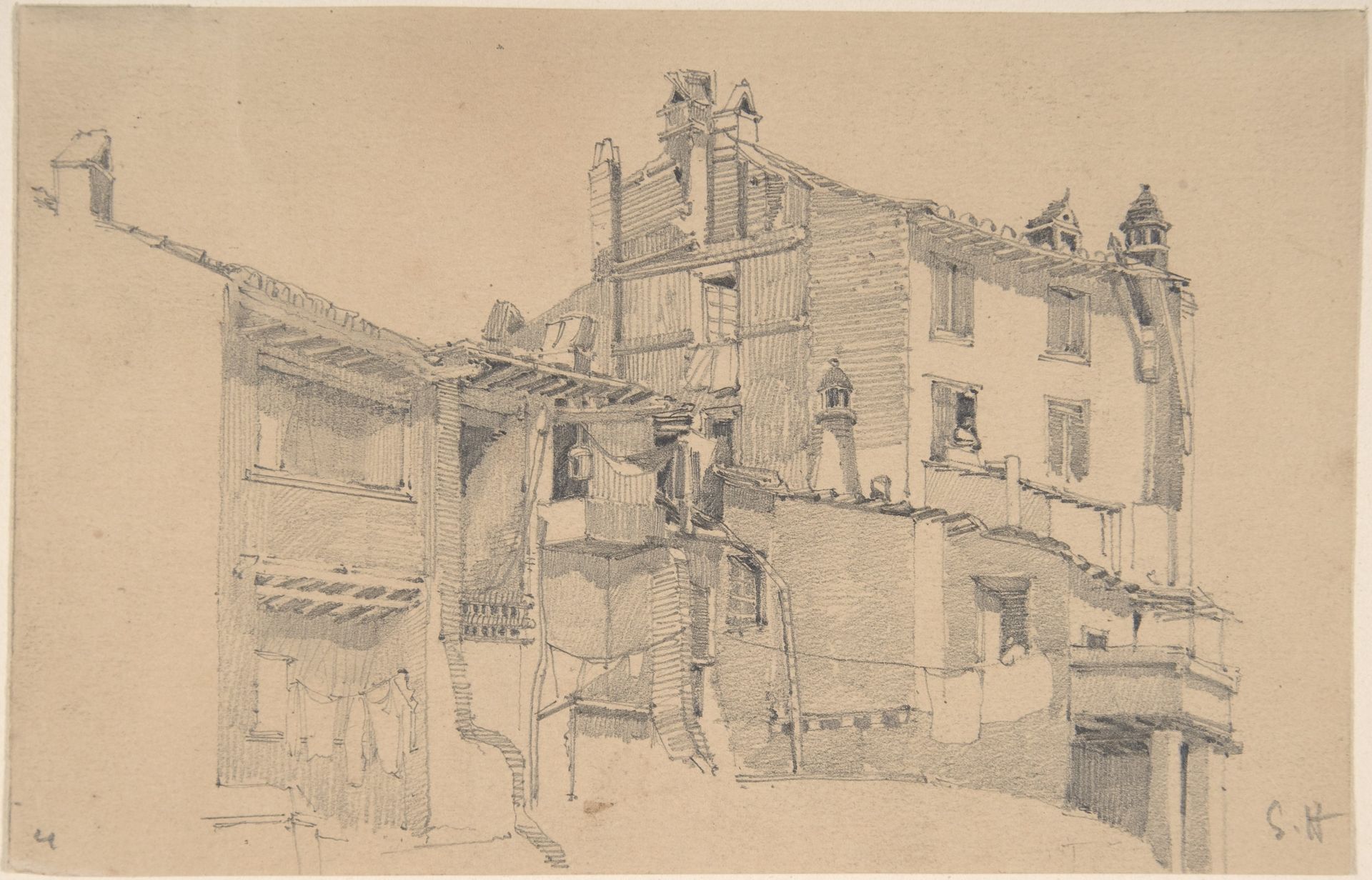 Houses on the Tiber by Sir Francis Seymour Haden