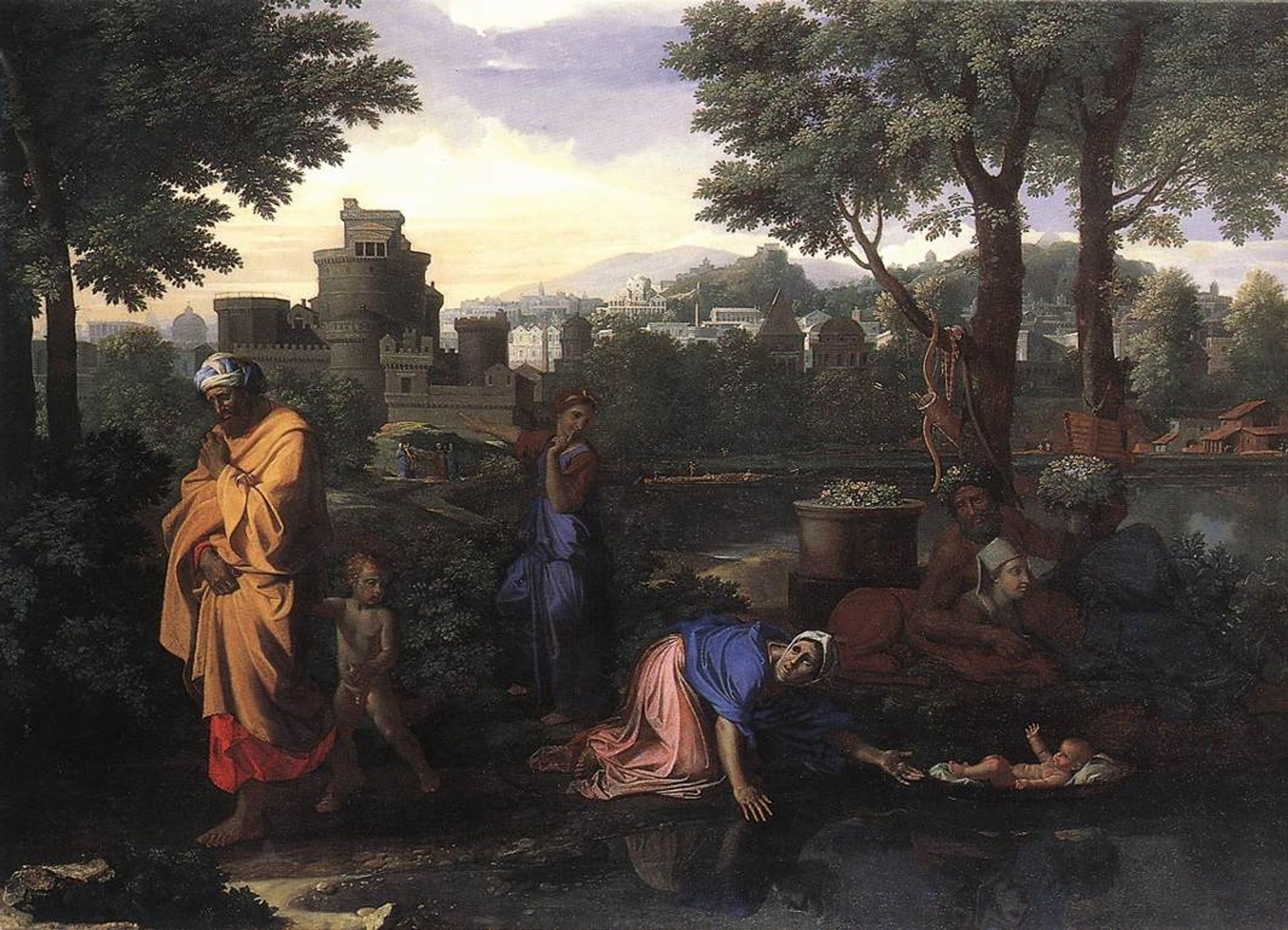 The Exposure of Moses by Nicolas Poussin