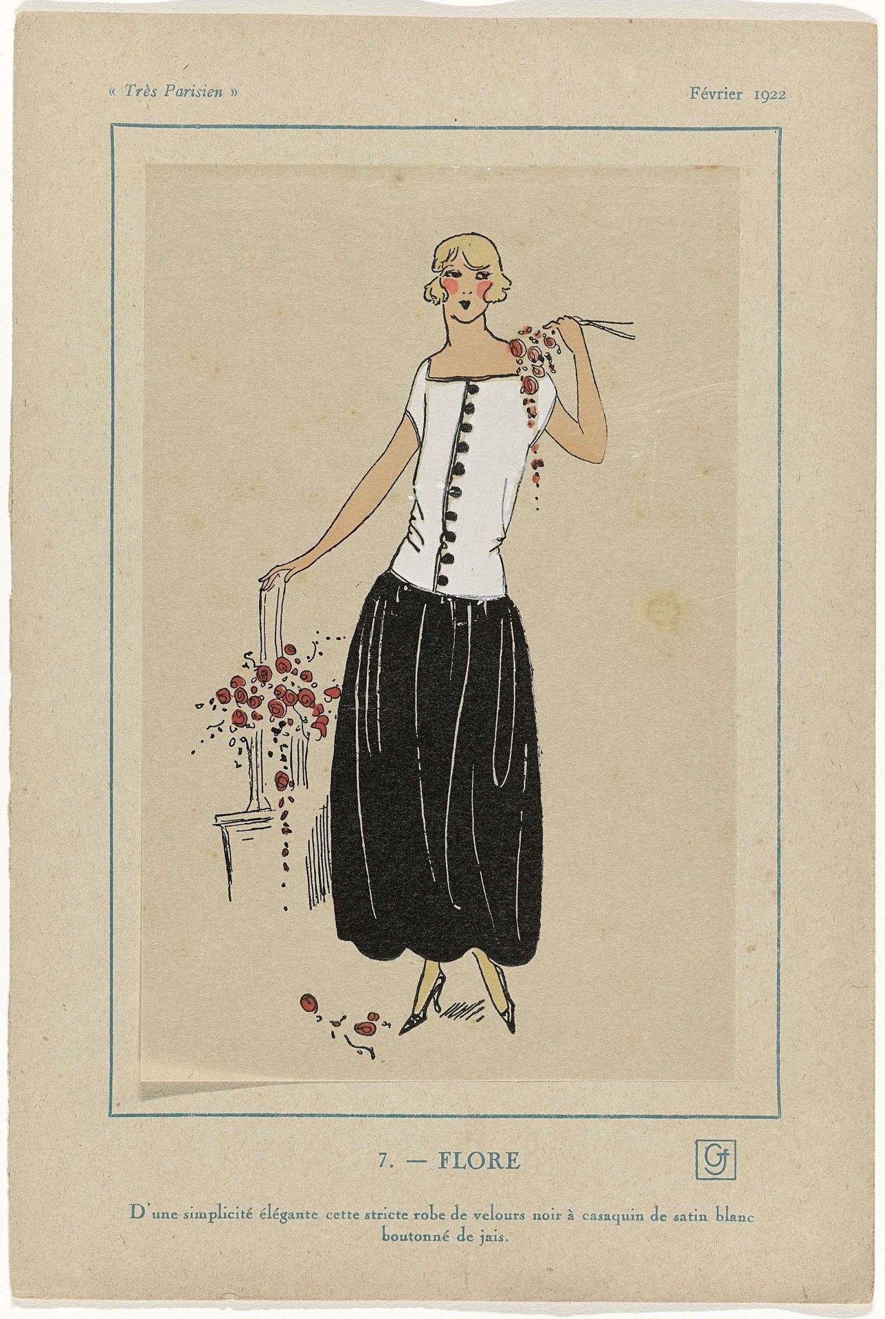 Très Parisien, février 1922: 7.- FLORE by Anonymous