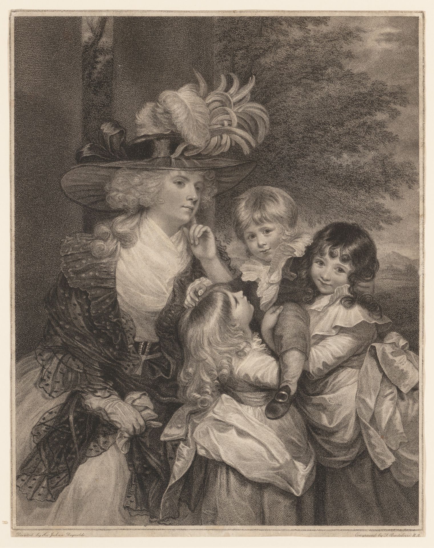 Lady Smith and her Children by Francesco Bartolozzi