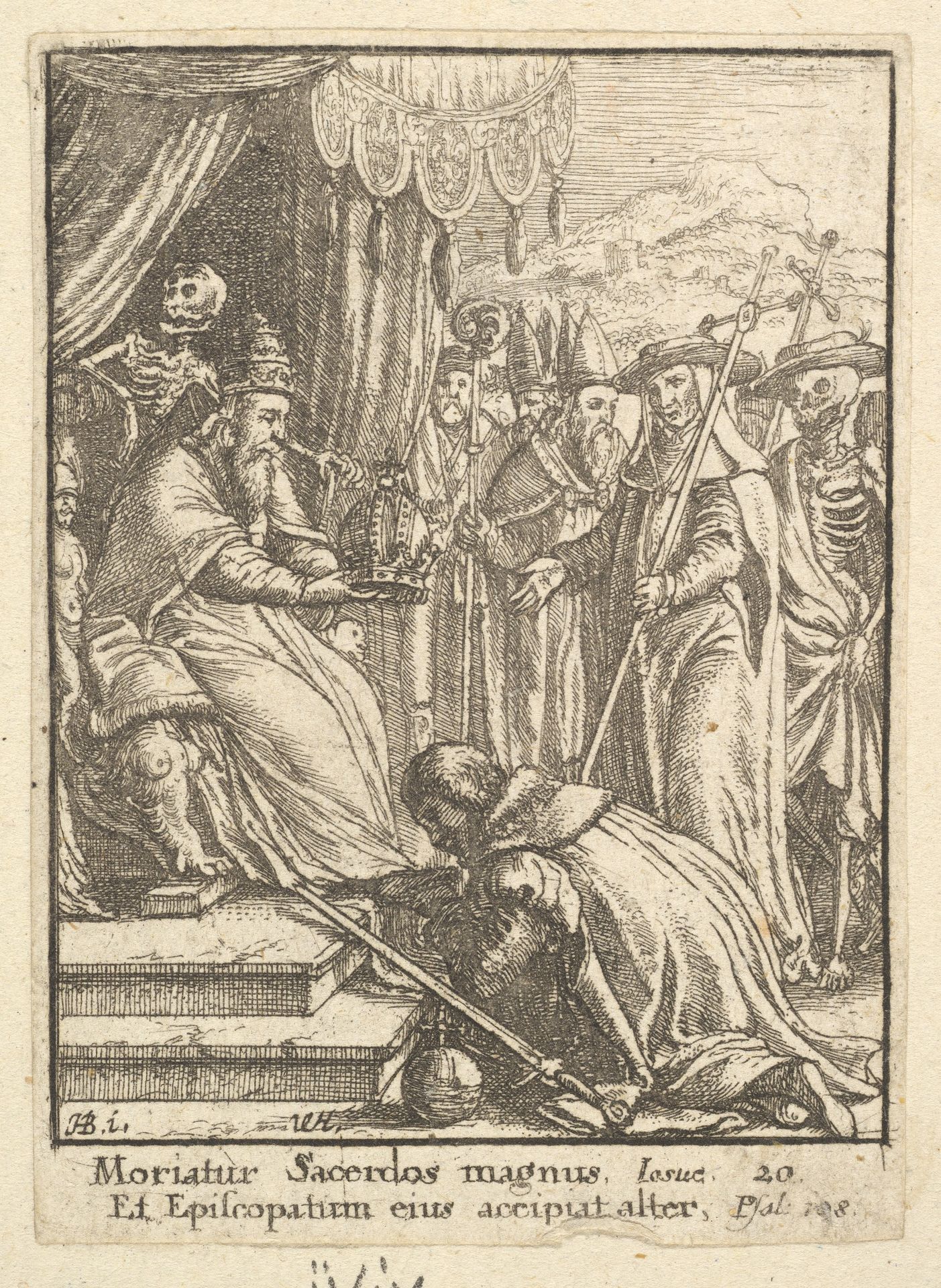 The Pope, from the Dance of Death by Wenceslaus Hollar