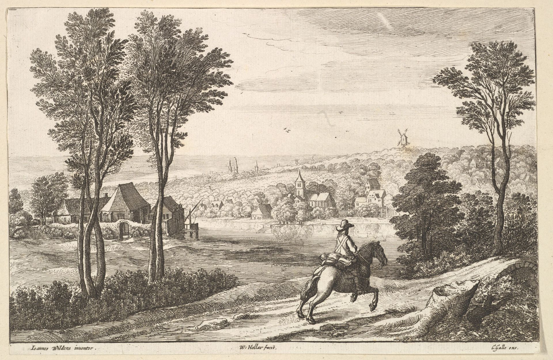 The Horseman by Wenceslaus Hollar