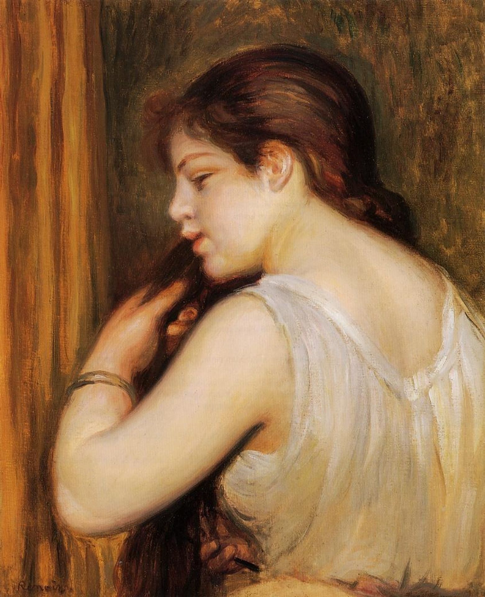 The Coiffure (Young Girl Combing Her Hair) by Pierre-Auguste Renoir