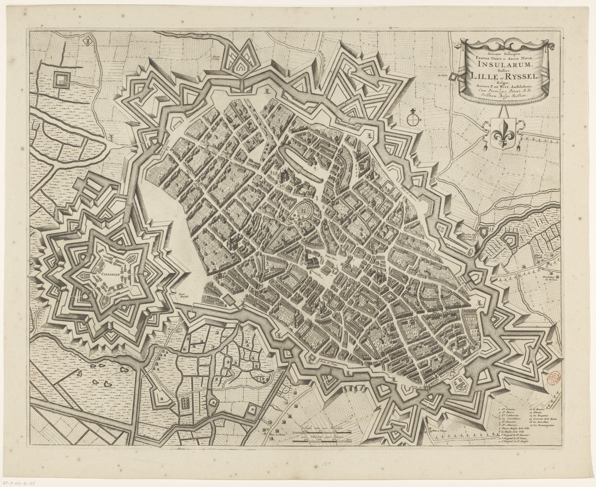 Plattegrond van Lille by Anonymous