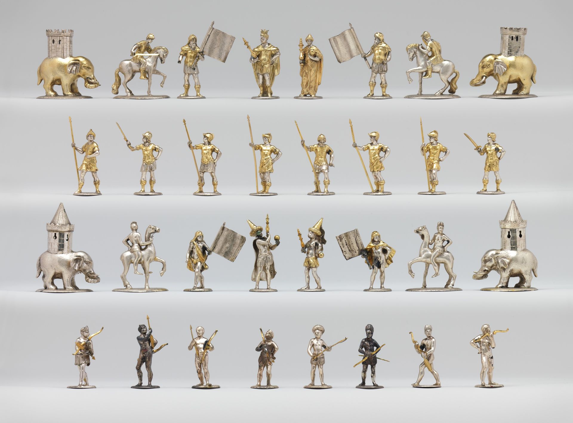 Chessmen (32) and box-board by Andreas Schluter, Danzig and the Court of Berlin