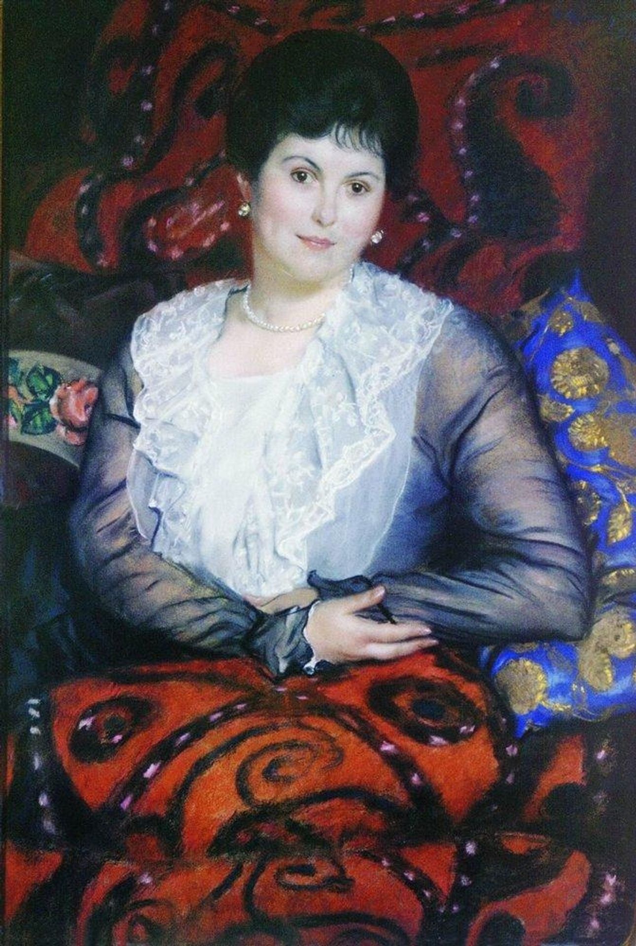 Portrait of Lyubov Borgman by Boris Kustodiev