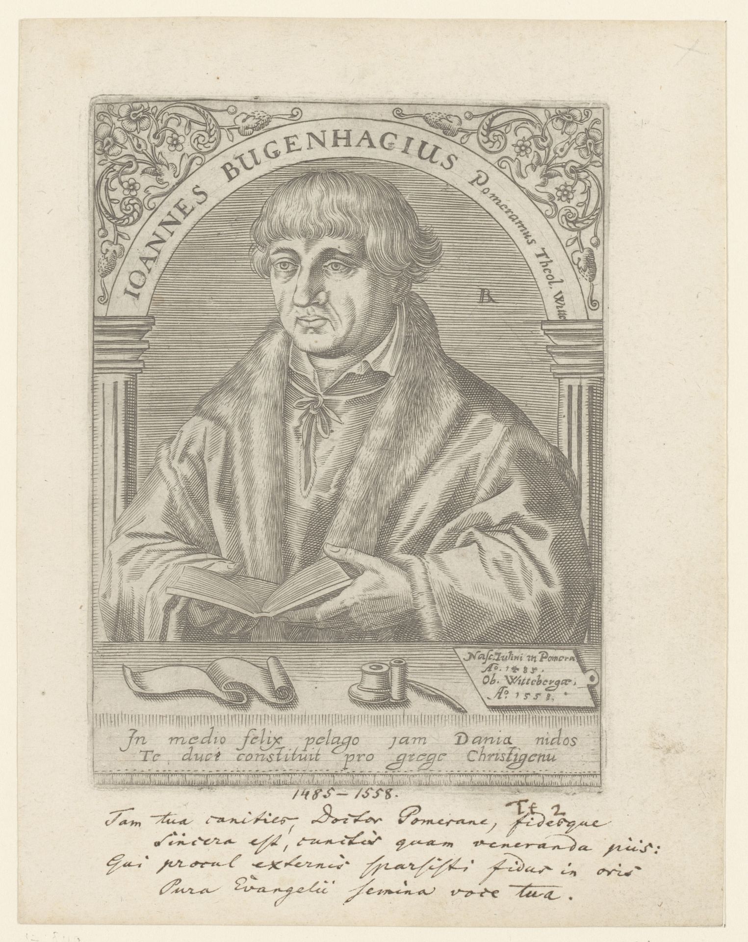 Portret van Johannes Bugenhagen by Robert Boissard