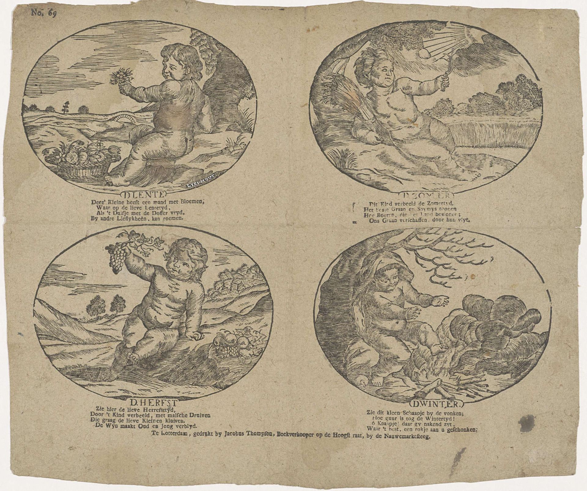 De vier seizoenen by Johannes Egbertus van Lieshout