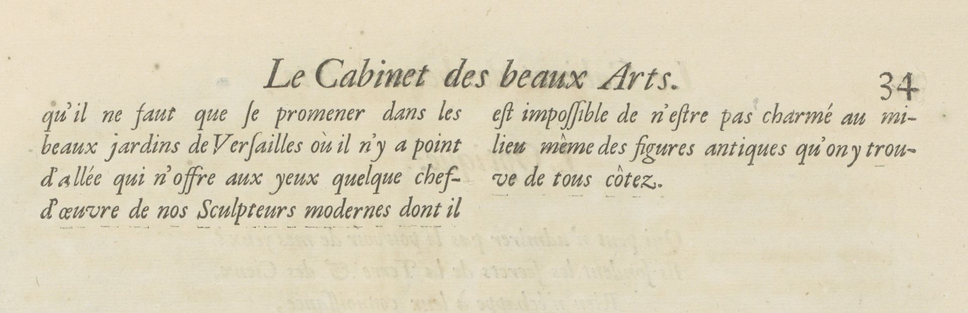 Tekstblad met verklaring van de prent over Beeldhouwkunst, p. 34 by Charles Perrault