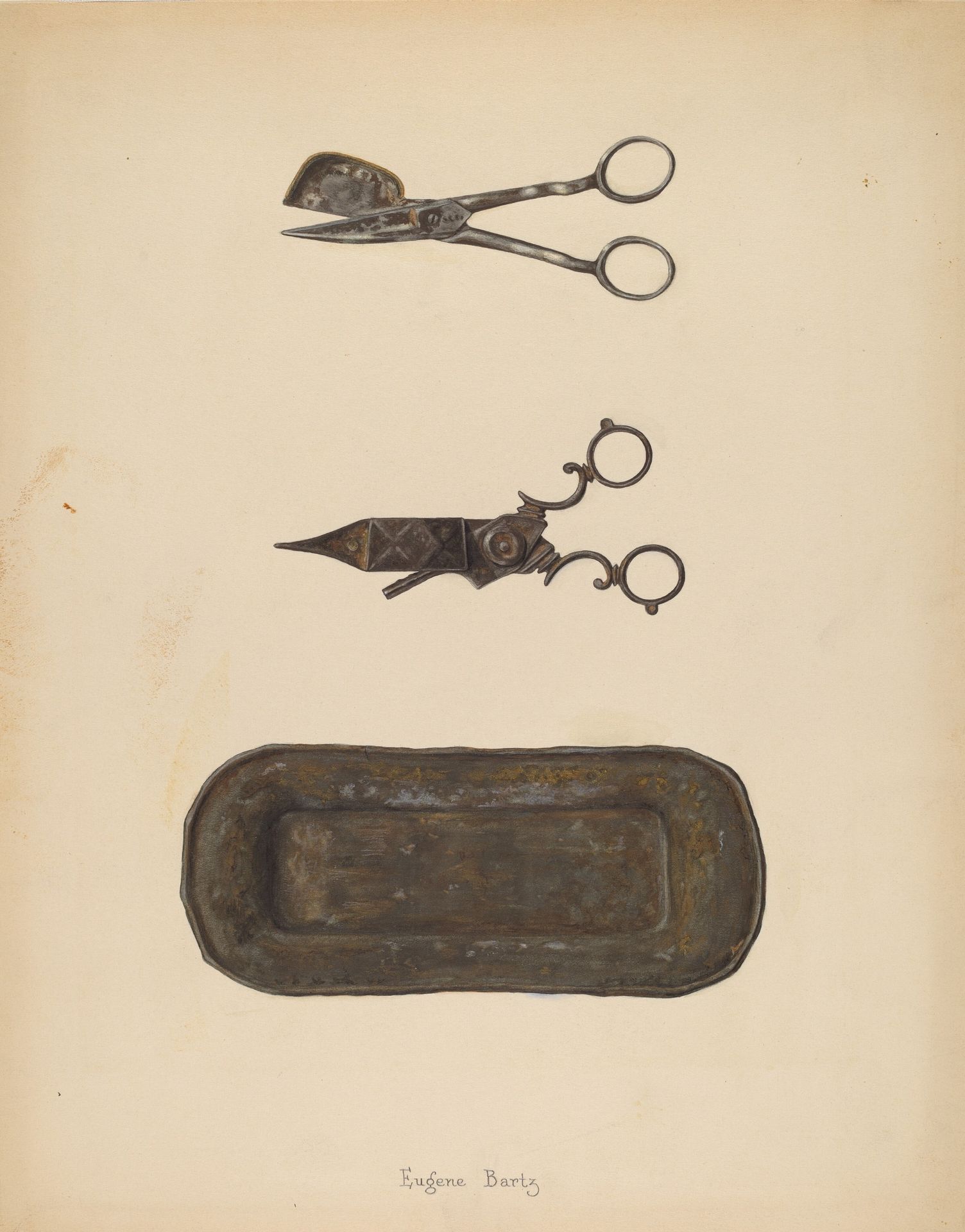 Candle Snuffer, Trimmer & Tray by Eugene Bartz