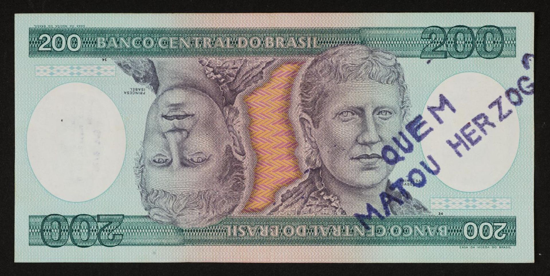 Insertions into Ideological Circuits 2: Banknote Project by Cildo Meireles