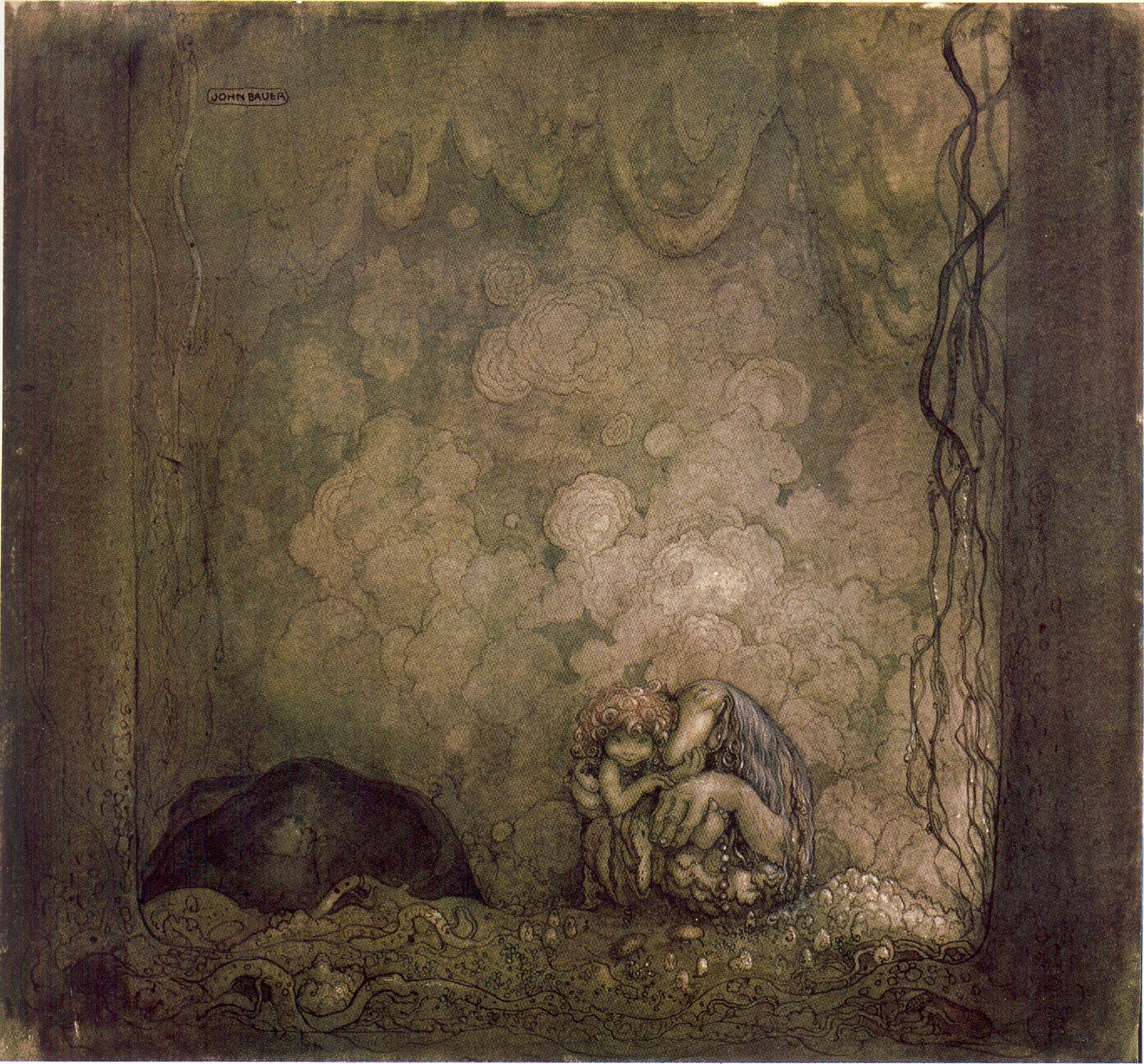 Mother love by John Bauer