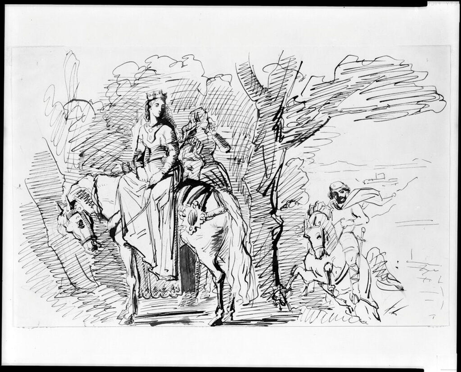 Medieval English Scene by Edward Henry Corbould