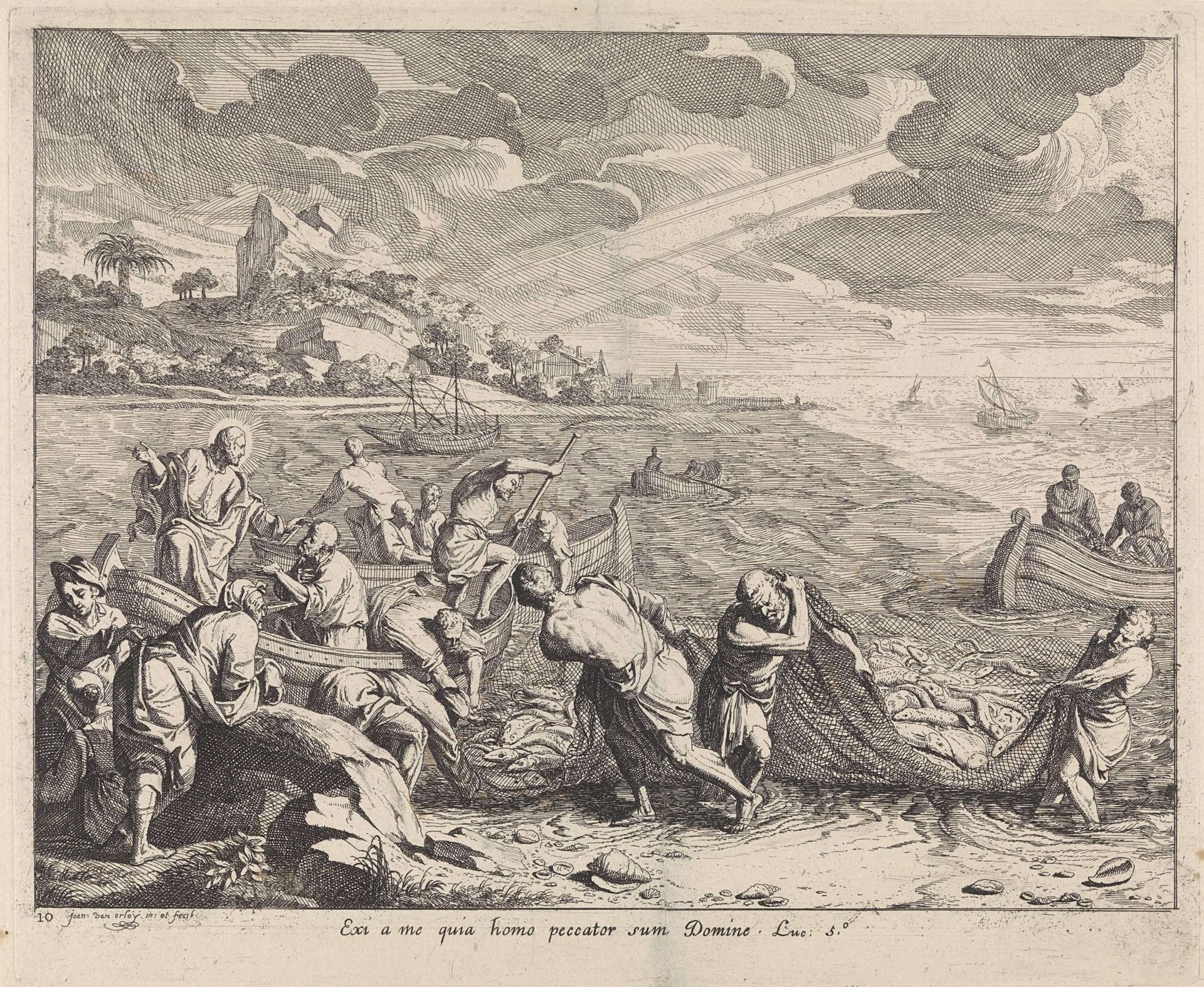 Wonderbare visvangst by Jan van Orley