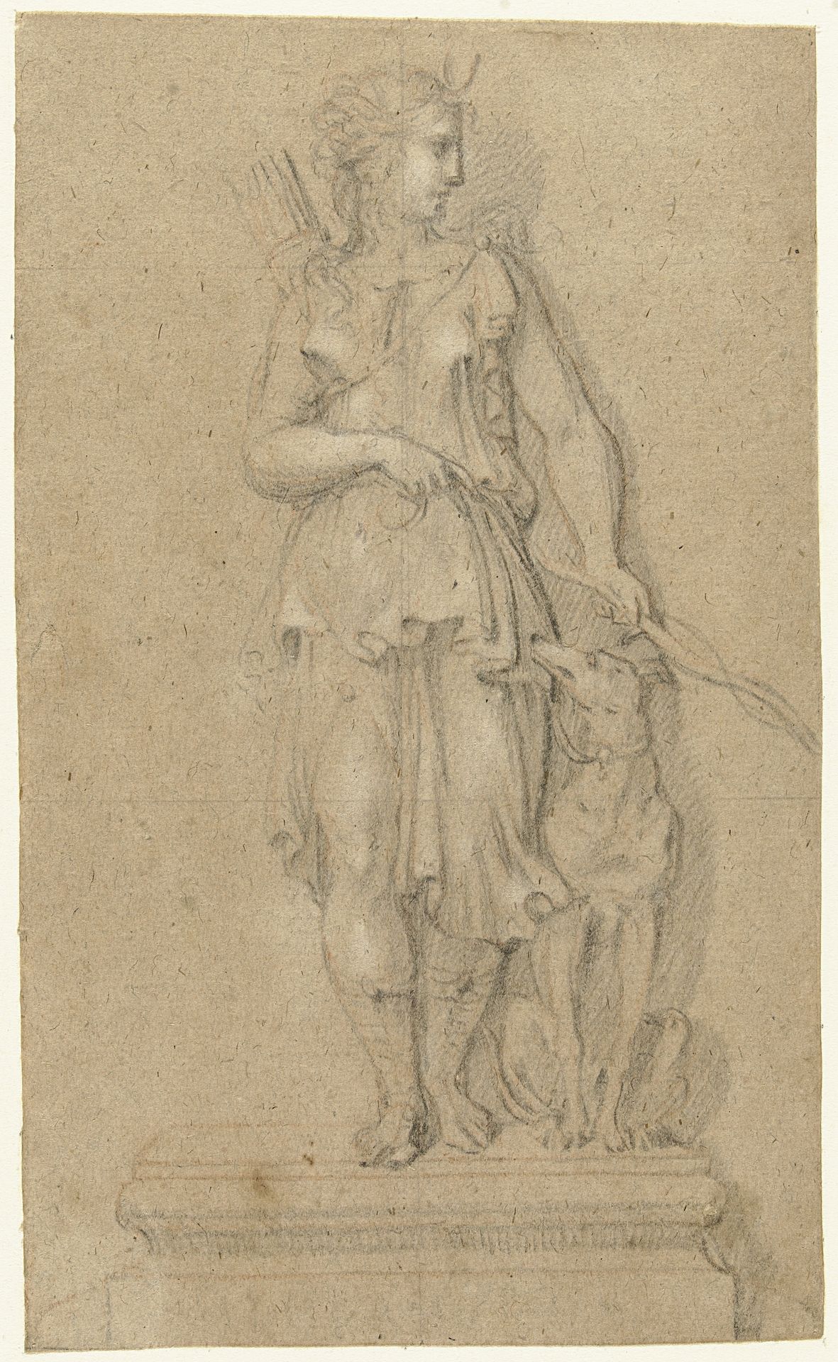 Studie voor een standbeeld van Diana by Cornelis Schut
