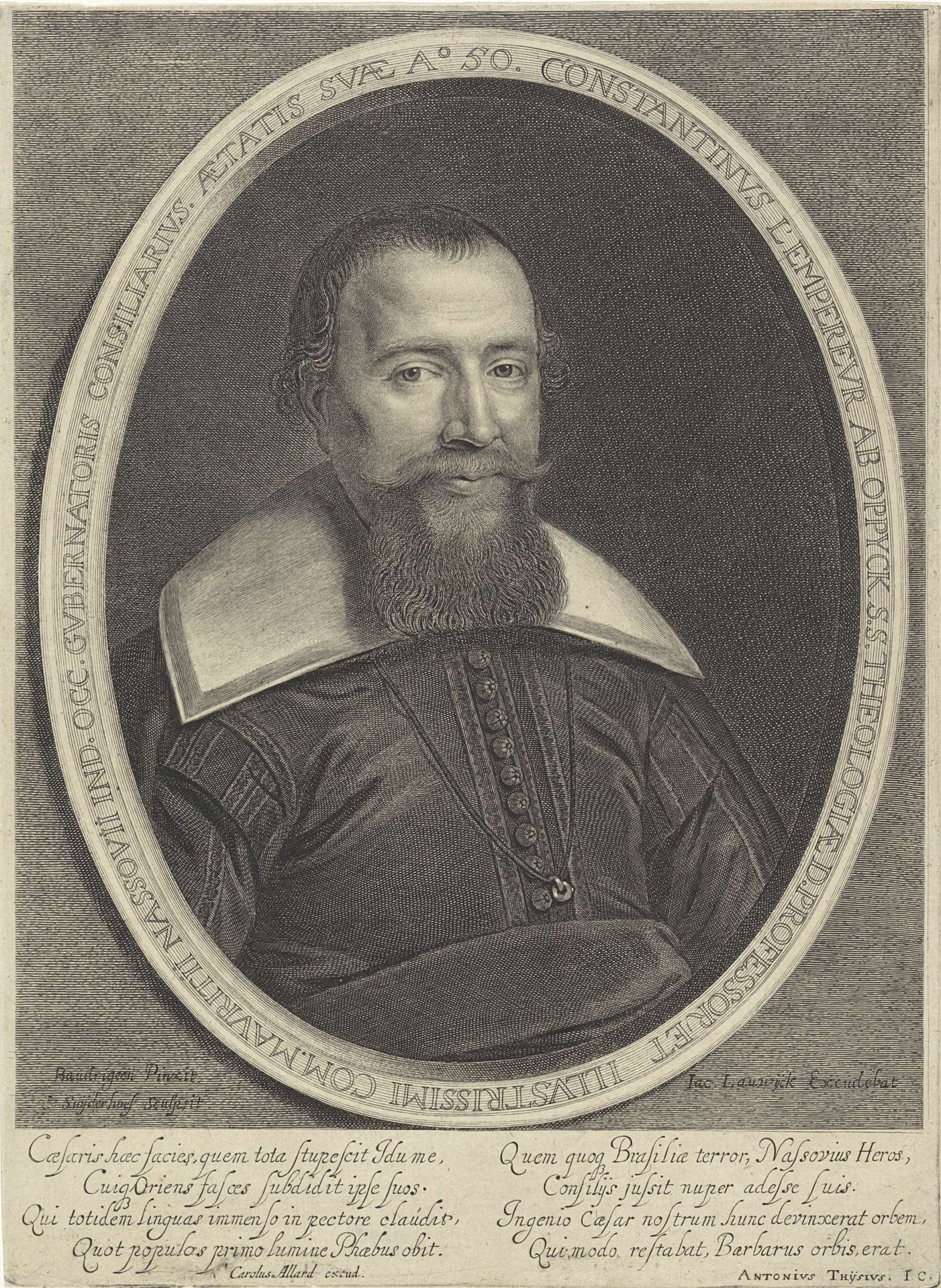 Portret van Constantijn van Oppyck l'Empereur by Jonas Suyderhoef