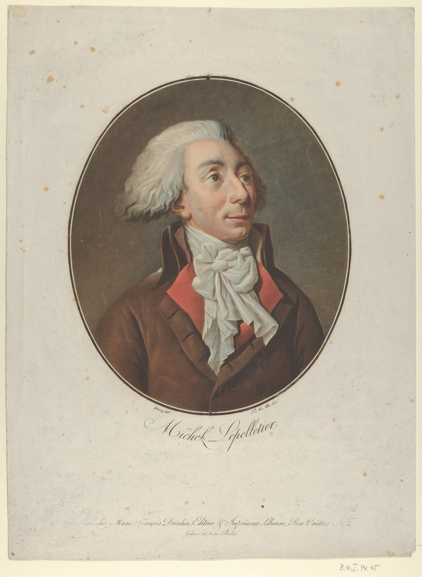 Louis Michel Lepelletier de St. Fargeau by Pierre Michel Alix