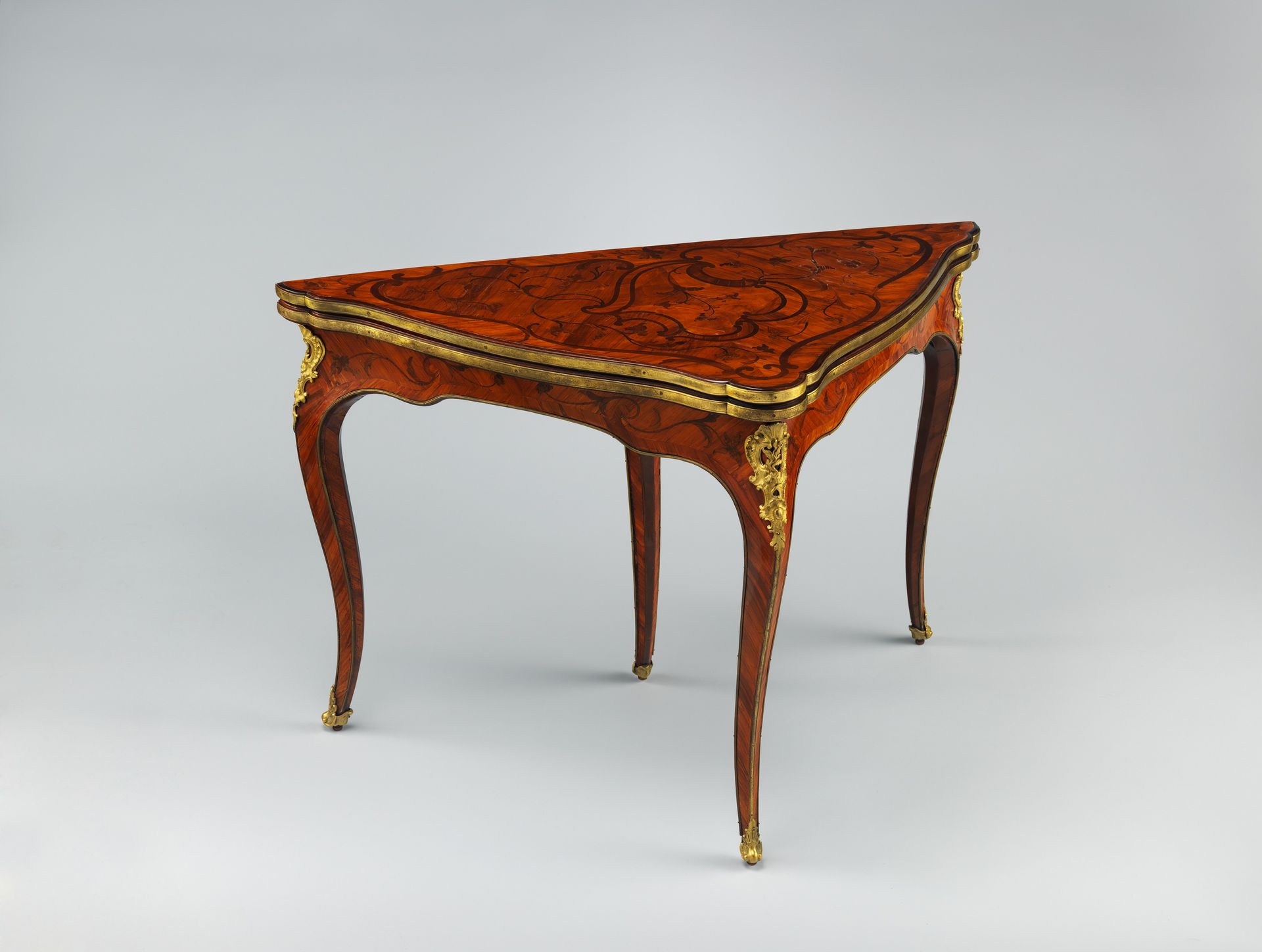 Folding card table (table de jeu brisée en angle) by Bernard II van Risenburgh