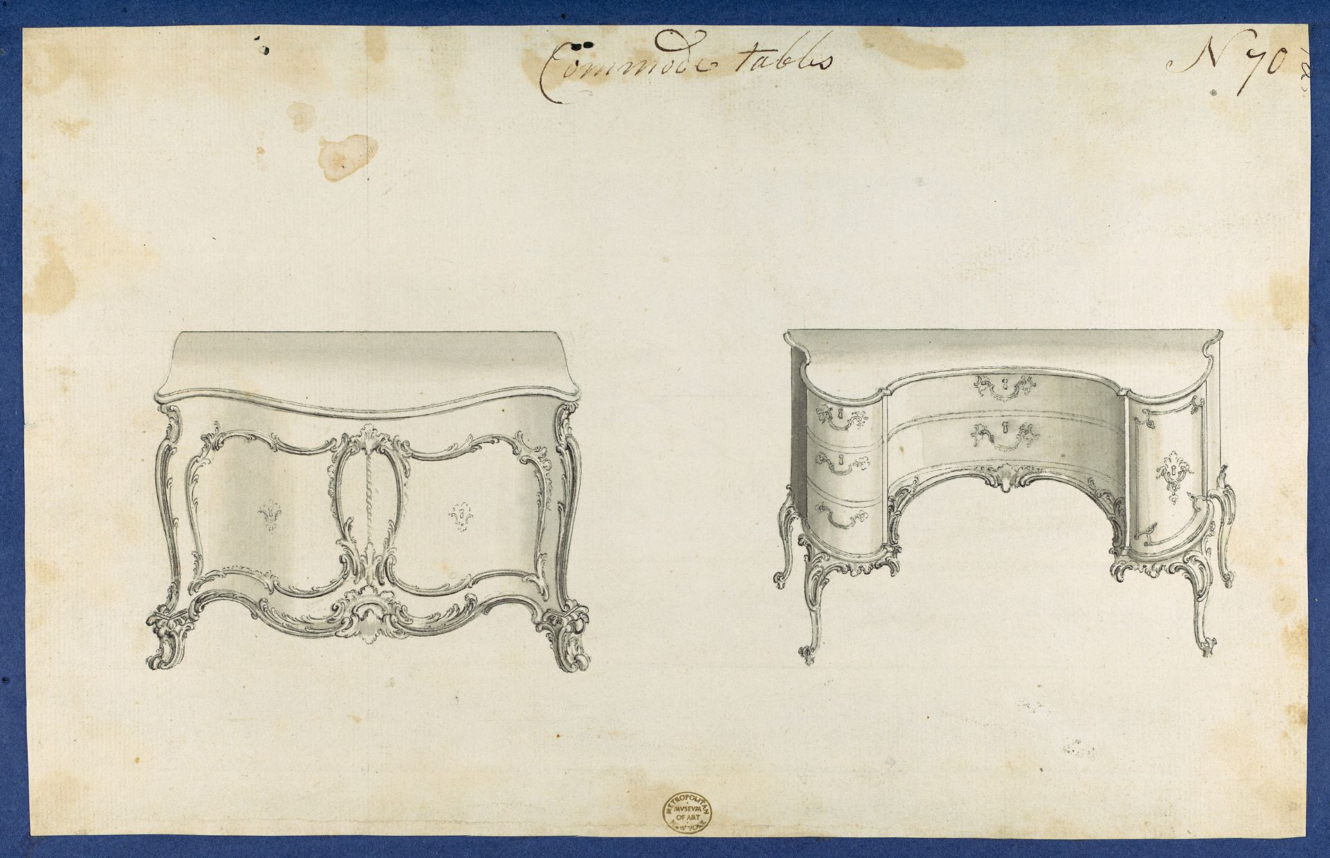 Commode Tables, from Chippendale Drawings, Vol. II by Thomas Chippendale