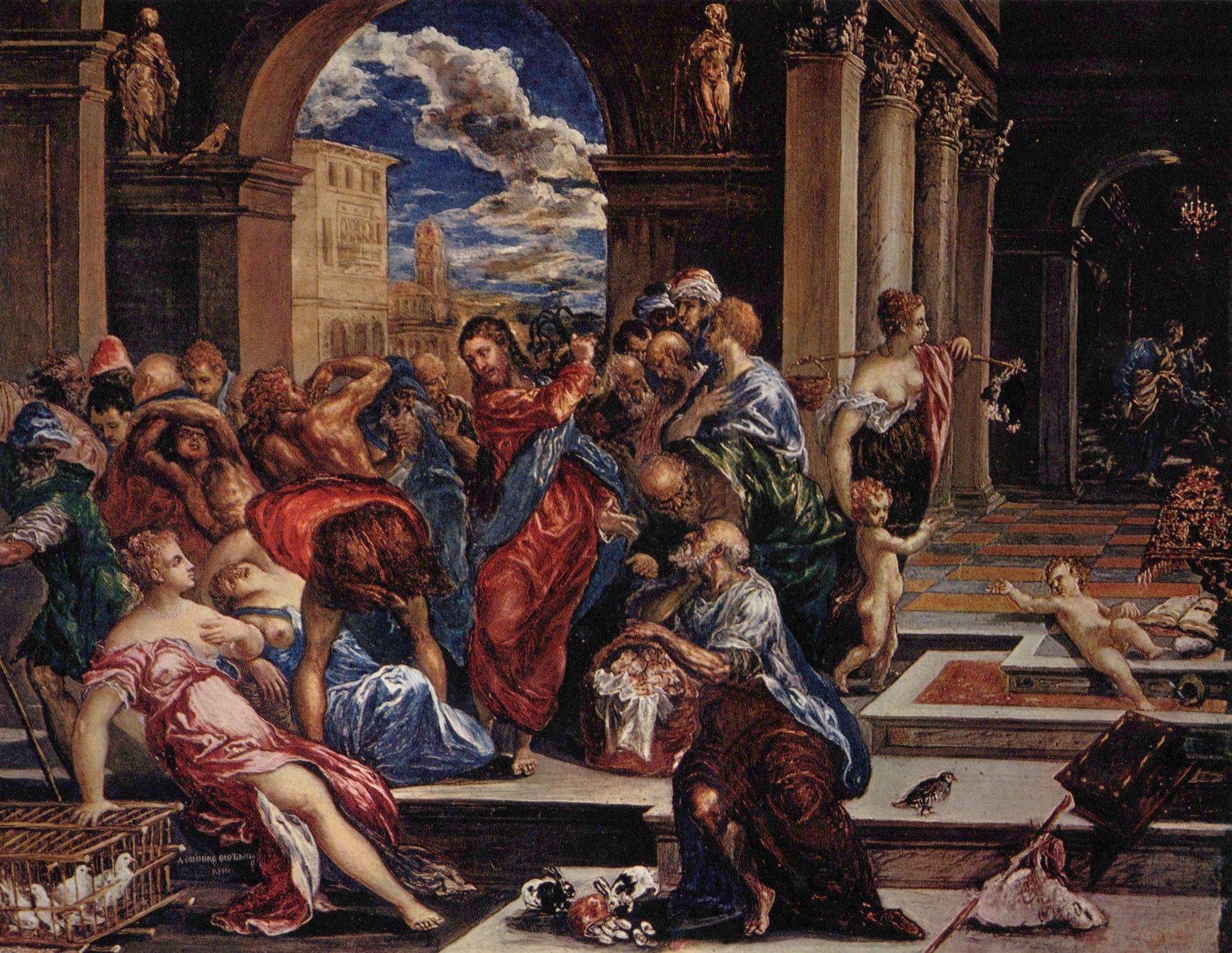 Christ driving the traders from the temple by El Greco (Domenikos Theotokopoulos)