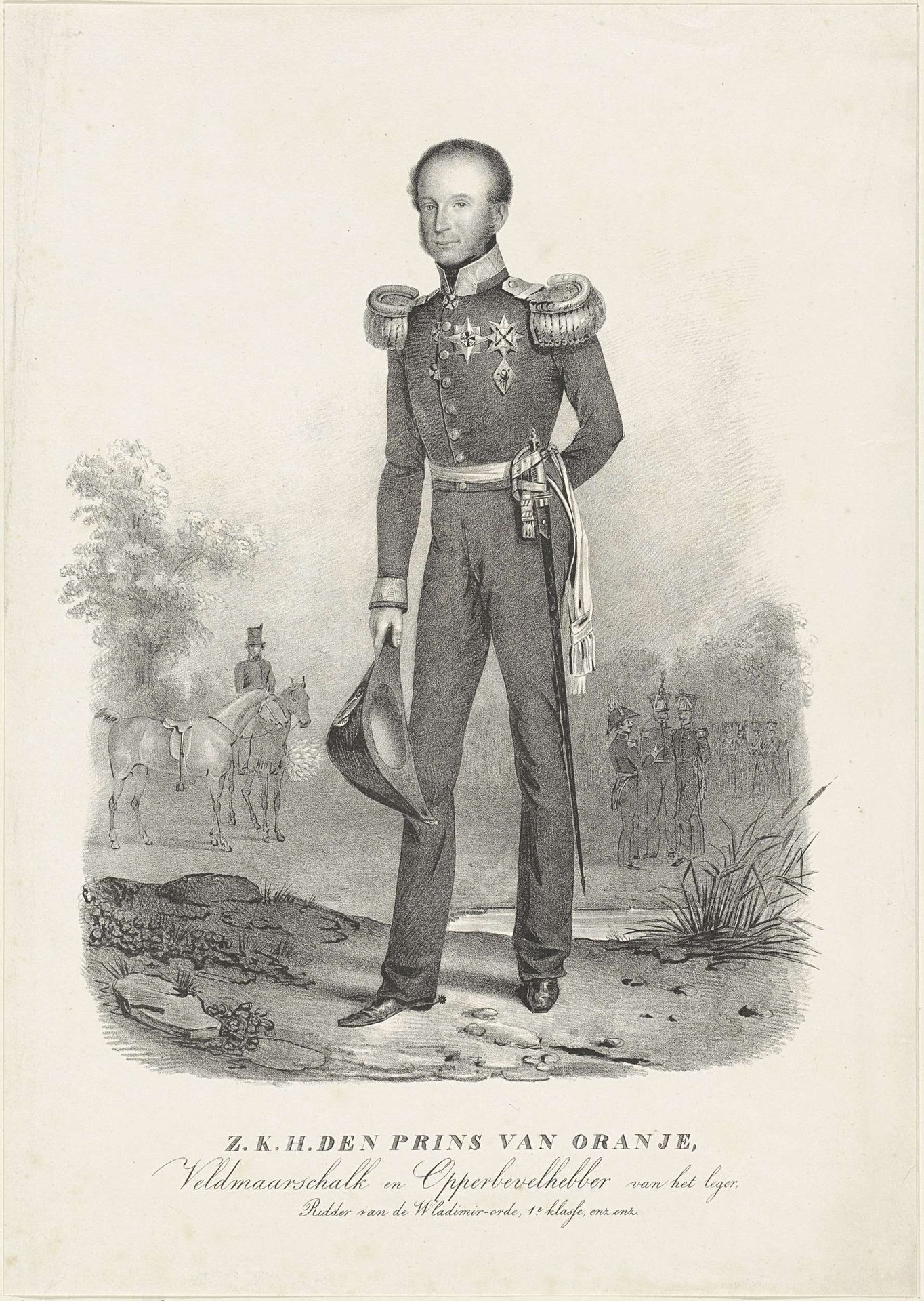 Portret van Willem II, koning der Nederlanden by Anonymous
