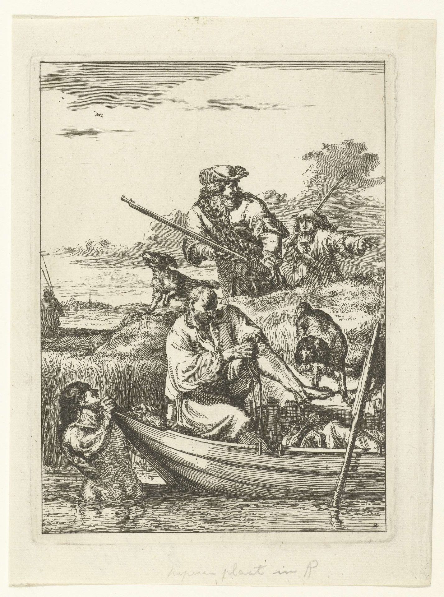 Badende mannen en jagers by Romeyn de Hooghe