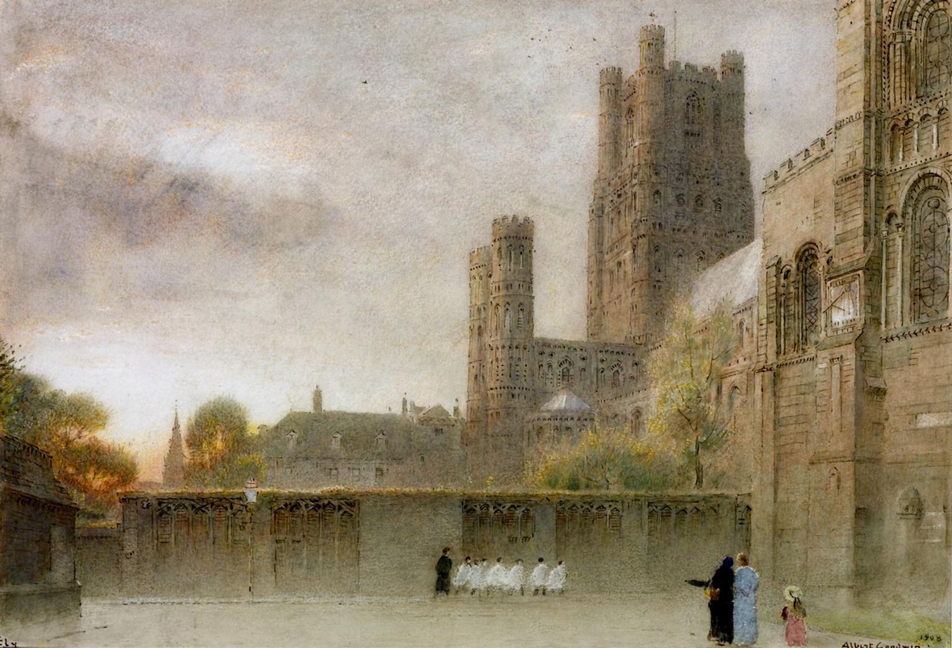 Ely Cathedral by  Albert Goodwin